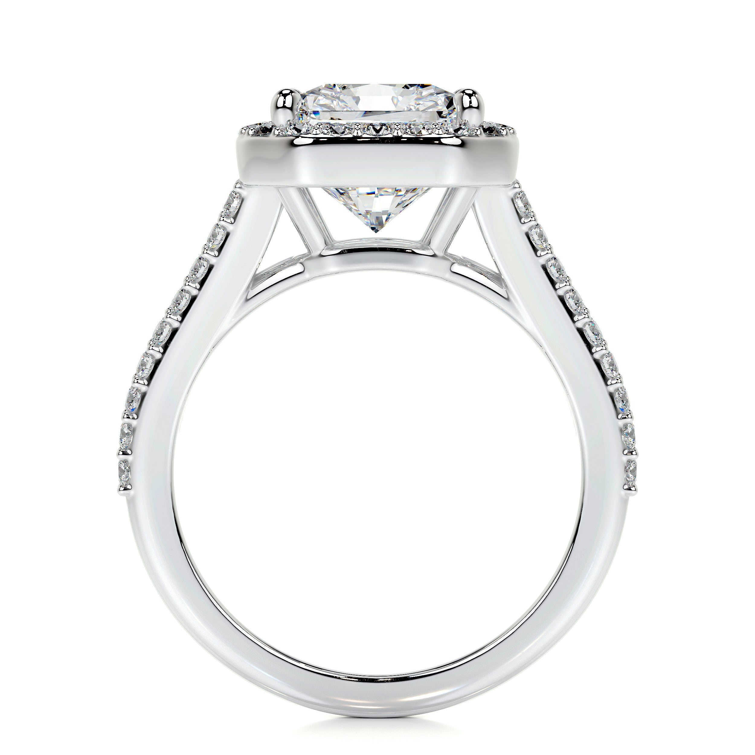 Marina Lab Grown Diamond Ring   (3.5 Carat) -18K White Gold