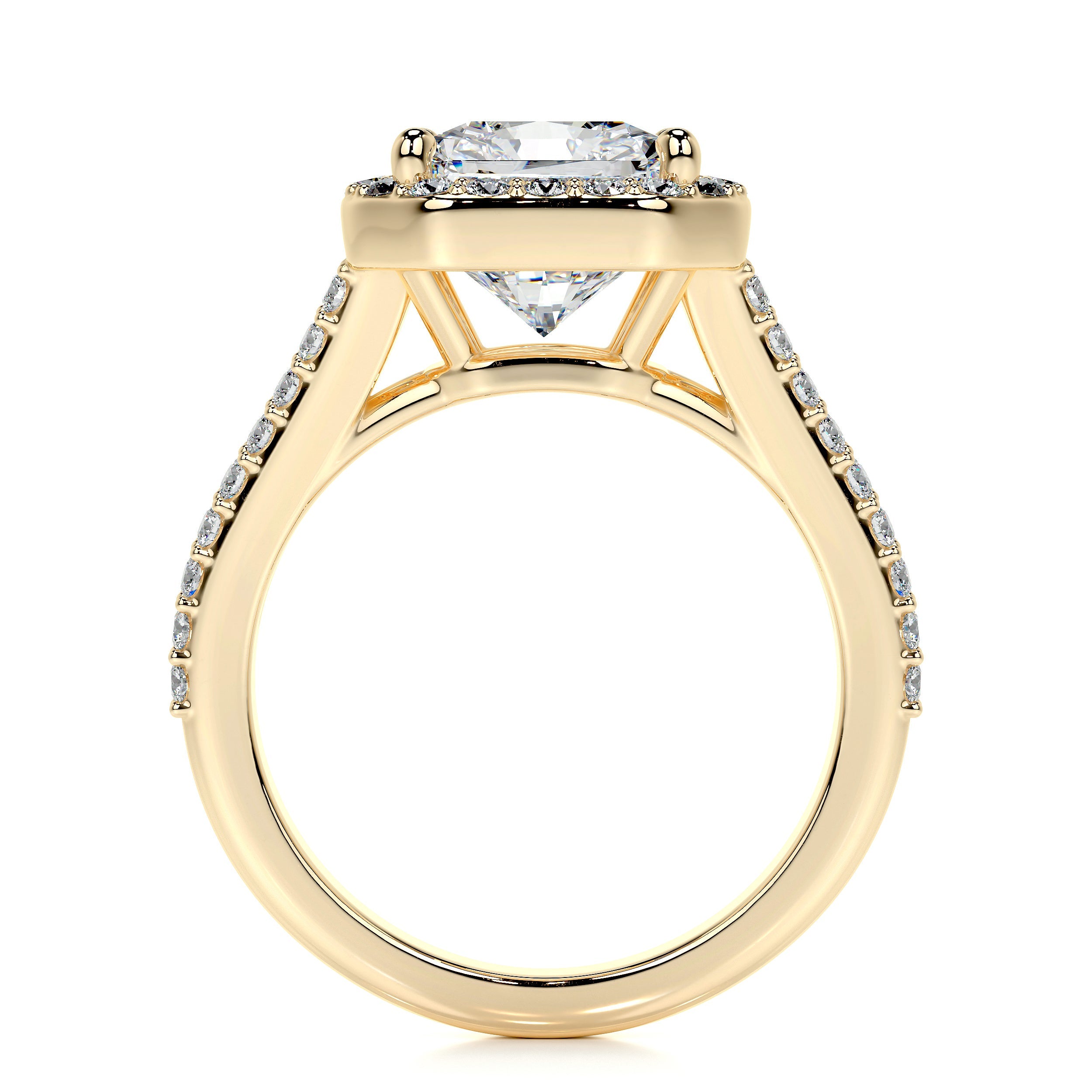 Marina Lab Grown Diamond Ring   (3.5 Carat) -18K Yellow Gold