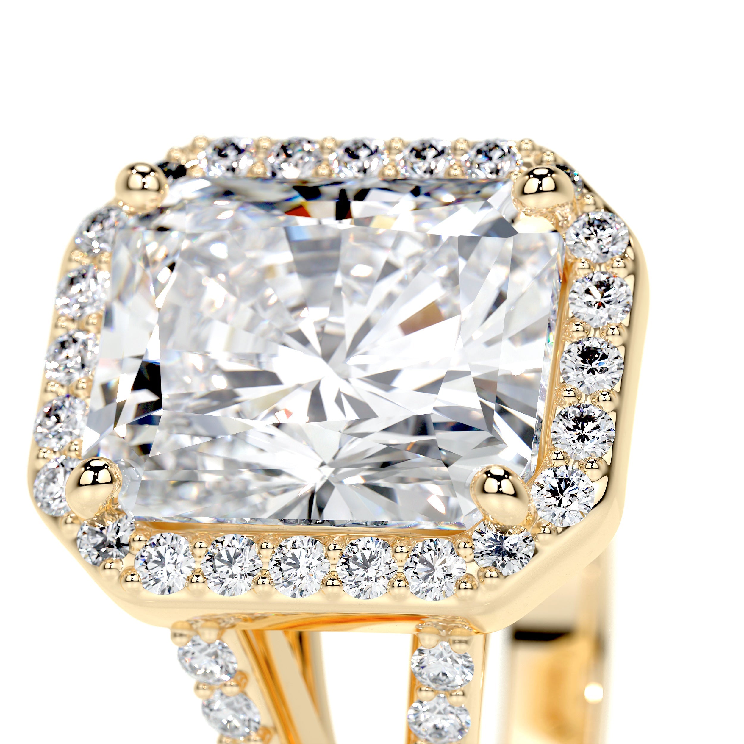 Marina Lab Grown Diamond Ring   (3.5 Carat) -18K Yellow Gold