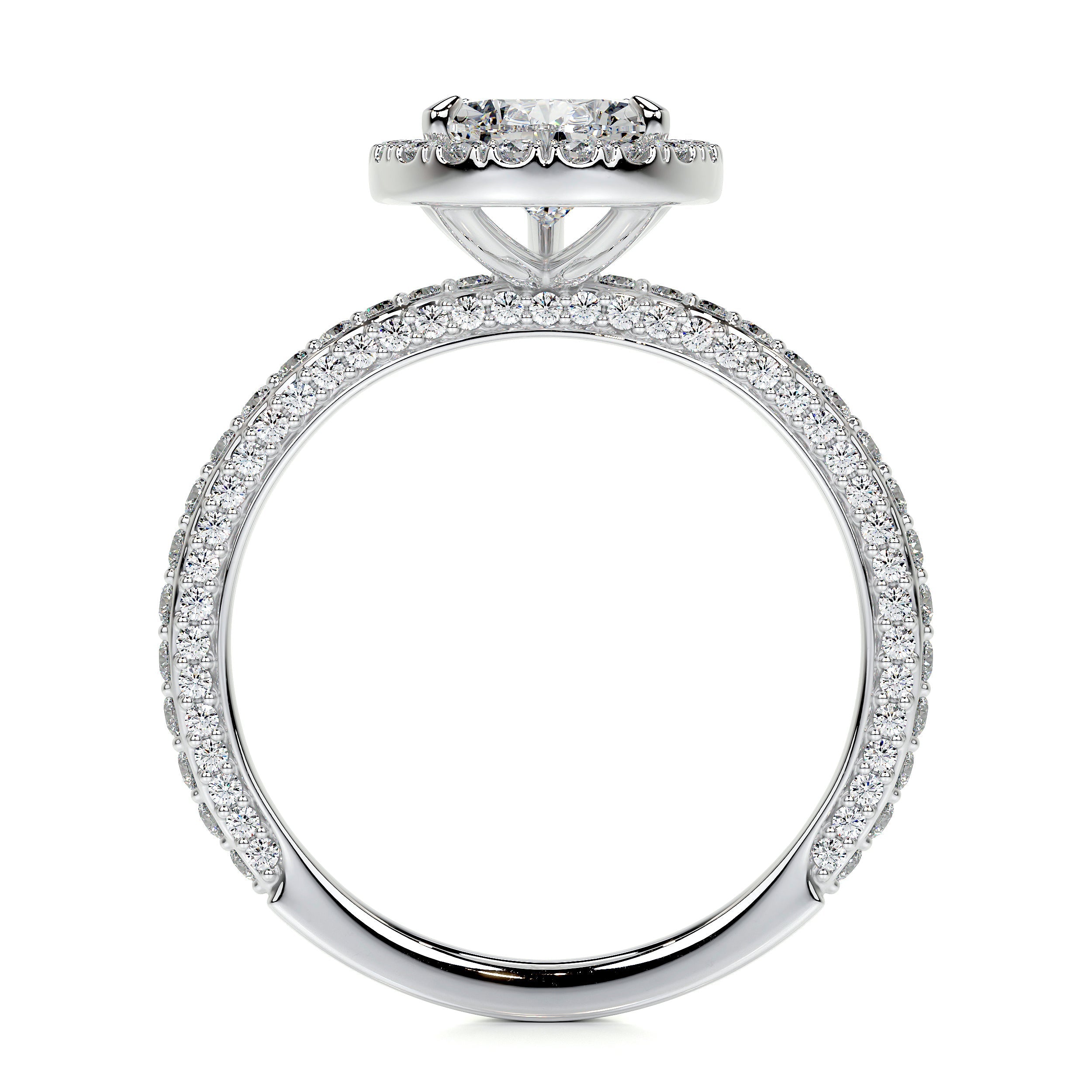Beverly Lab Grown Diamond Ring   (2.5 Carat) -14K White Gold