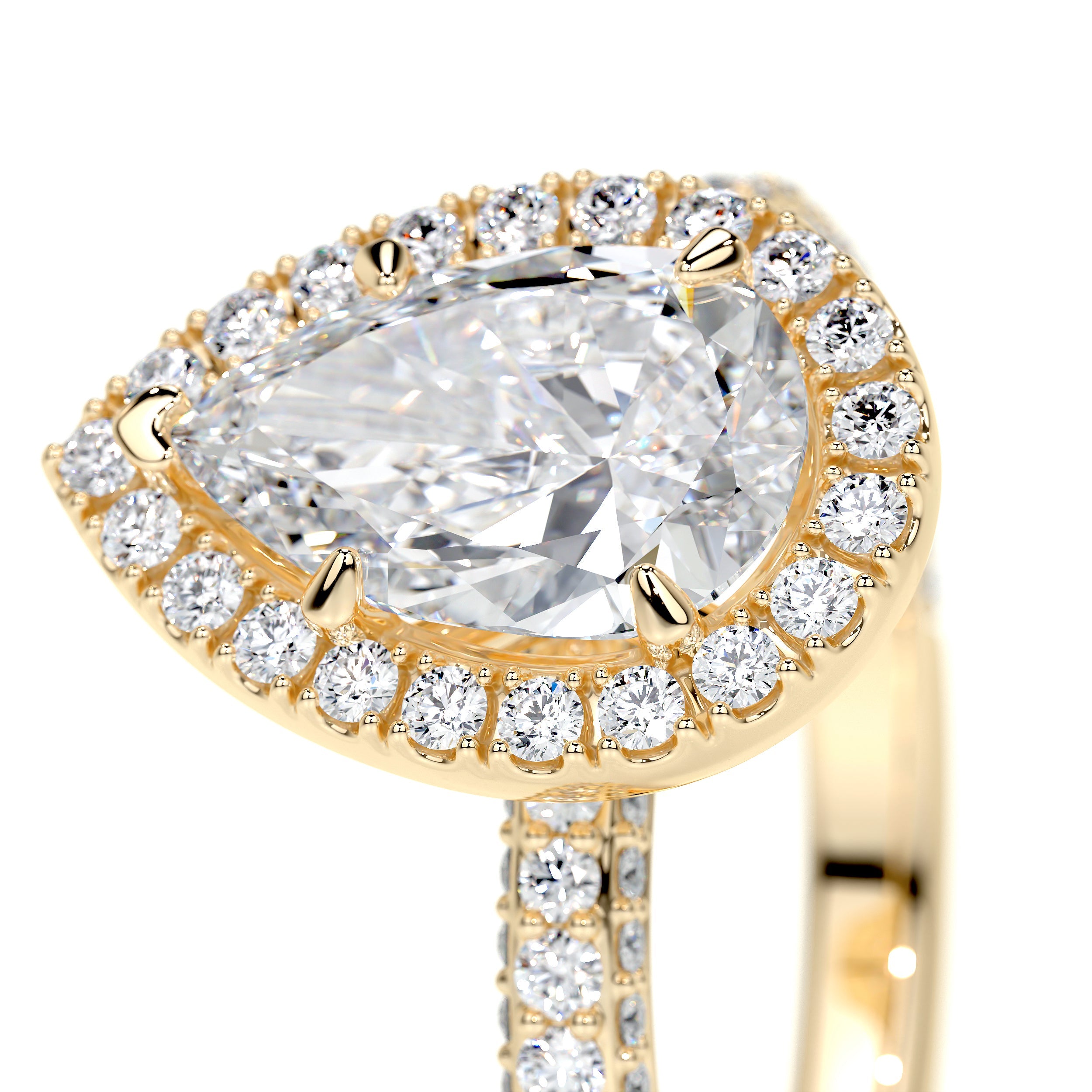 Beverly Lab Grown Diamond Ring   (2.5 Carat) -18K Yellow Gold