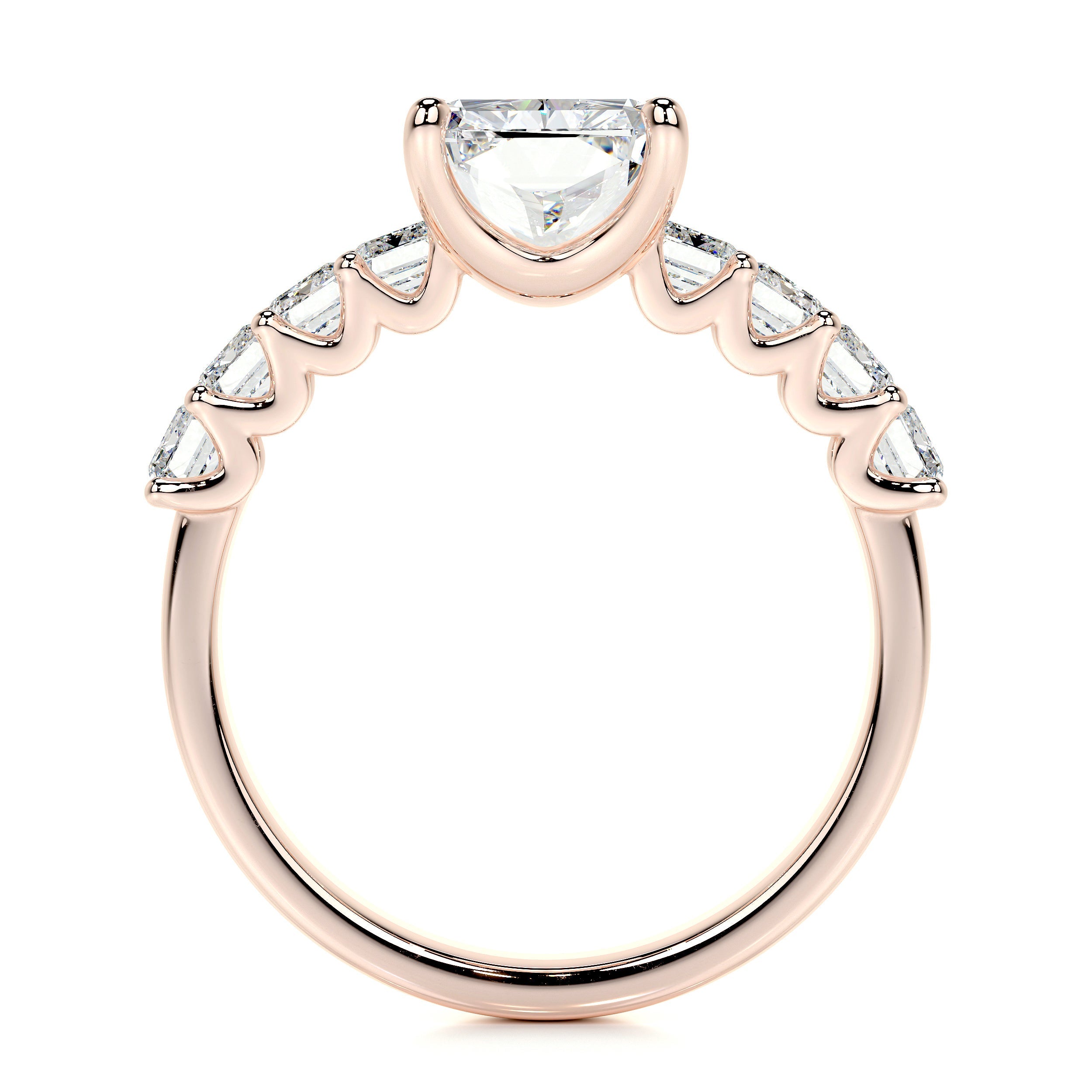 Arabella Lab Grown Diamond Ring   (5 Carat) -14K Rose Gold