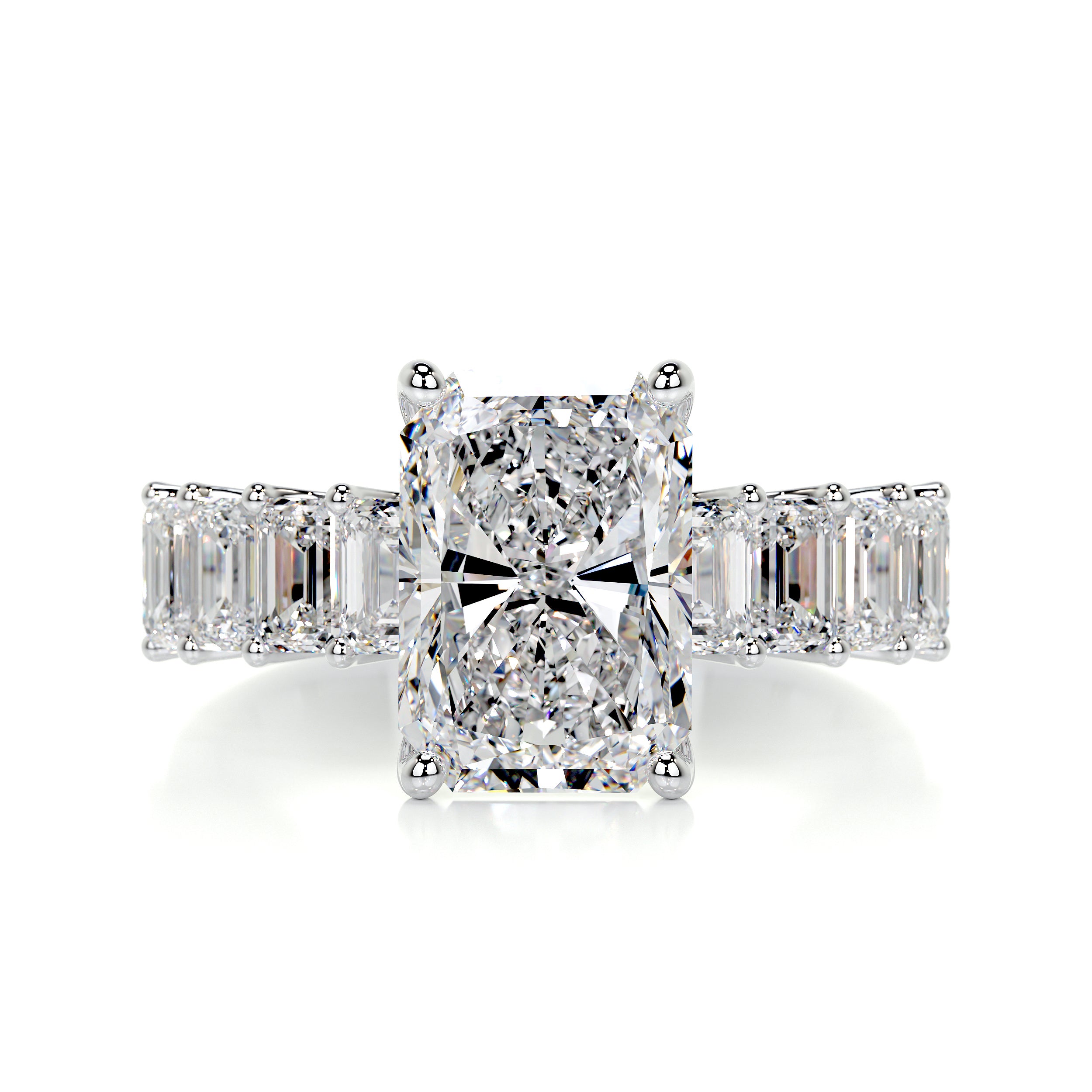 Arabella Diamond Engagement Ring   (5 Carat) -14K White Gold