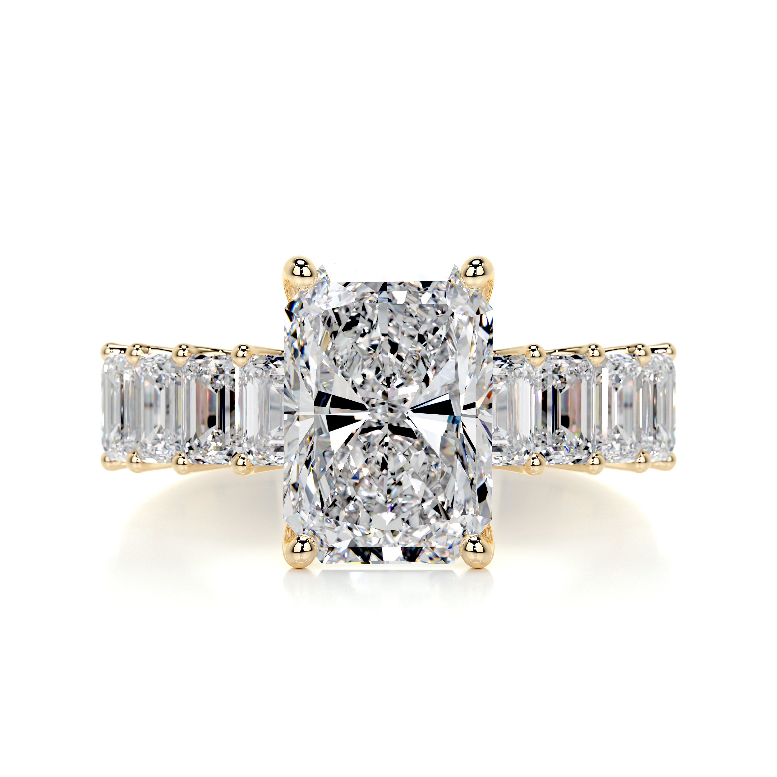 Arabella Diamond Engagement Ring   (5 Carat) -18K Yellow Gold