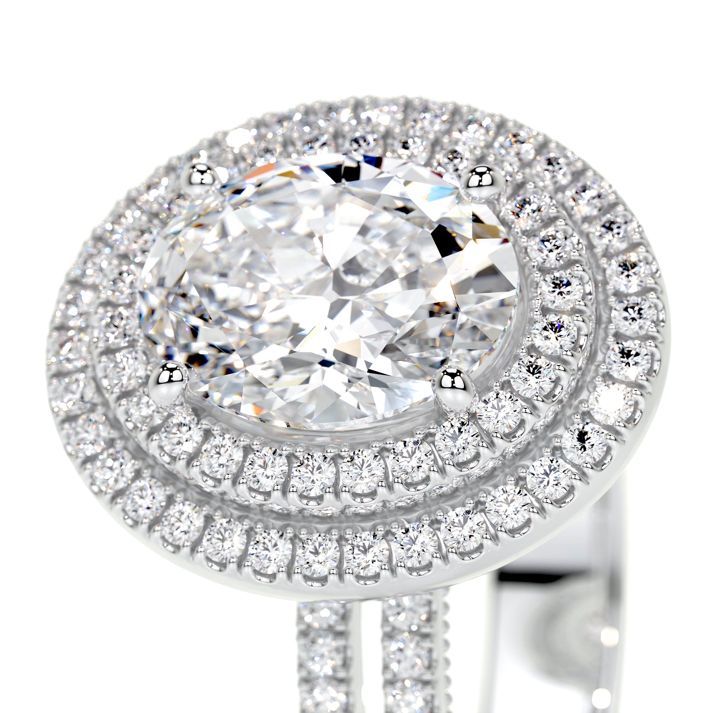 Willa Lab Grown Diamond Ring   (3 Carat) -18K White Gold