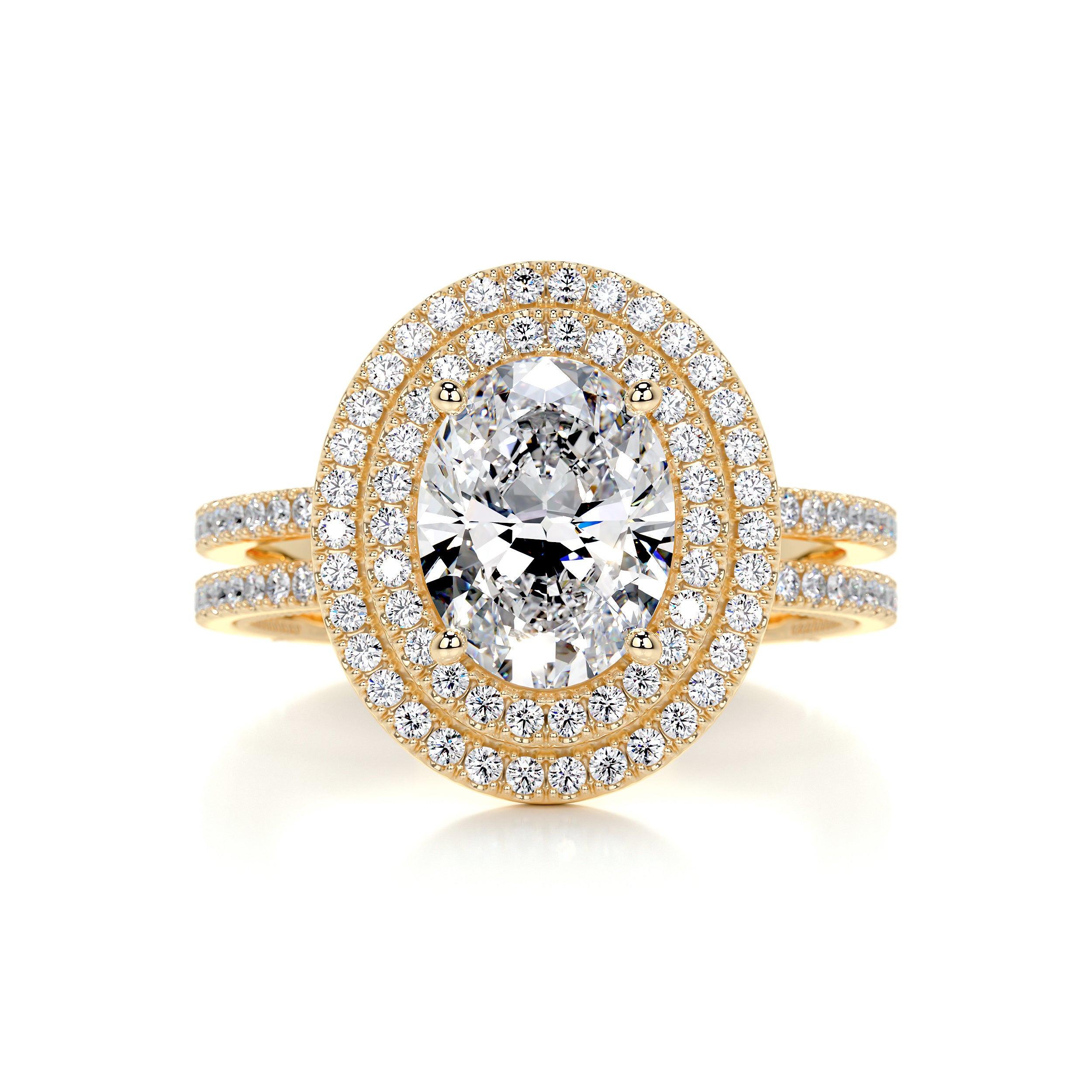 Willa Diamond Engagement Ring   (3 Carat) -18K Yellow Gold