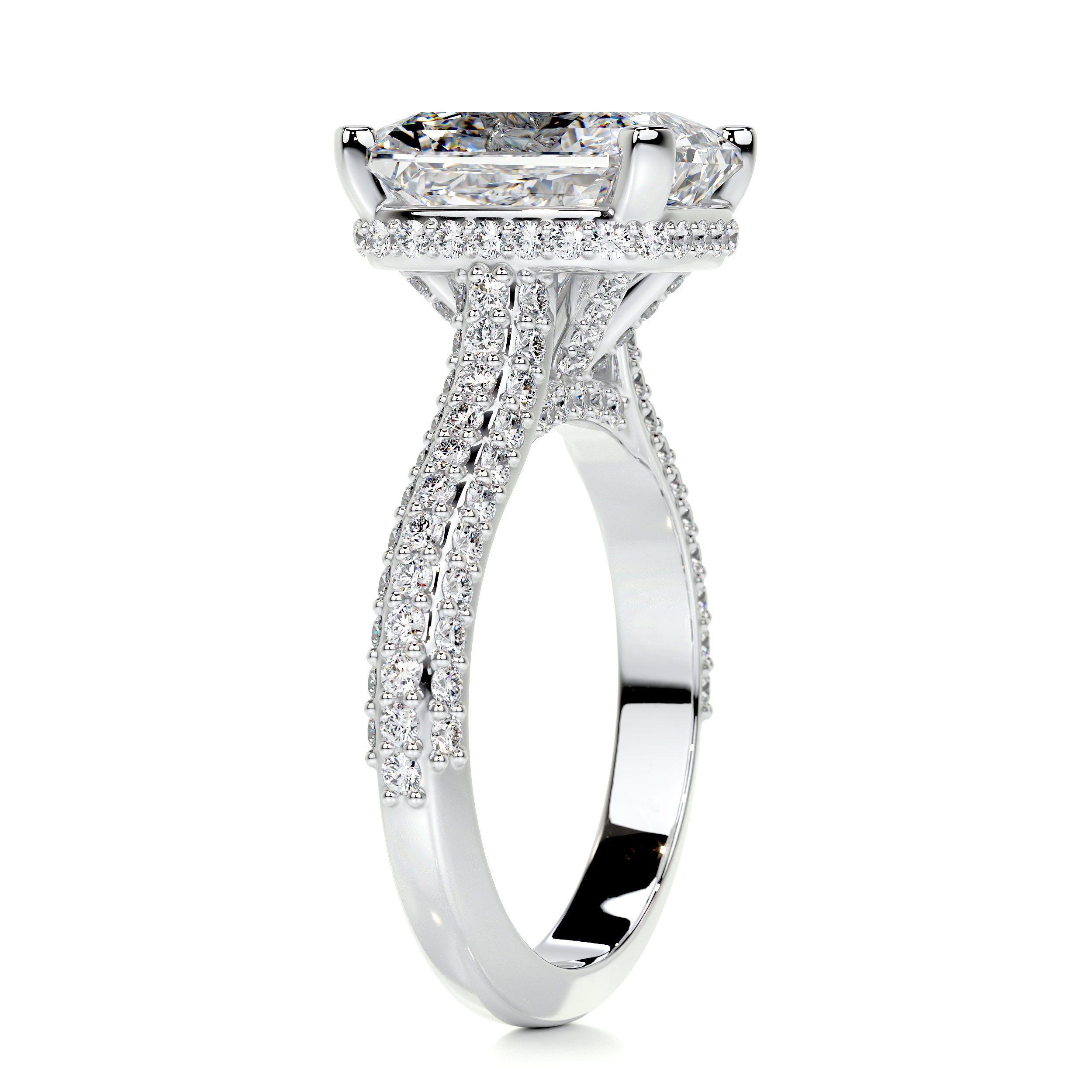 Joana Diamond Engagement Ring   (3 Carat) -14K White Gold