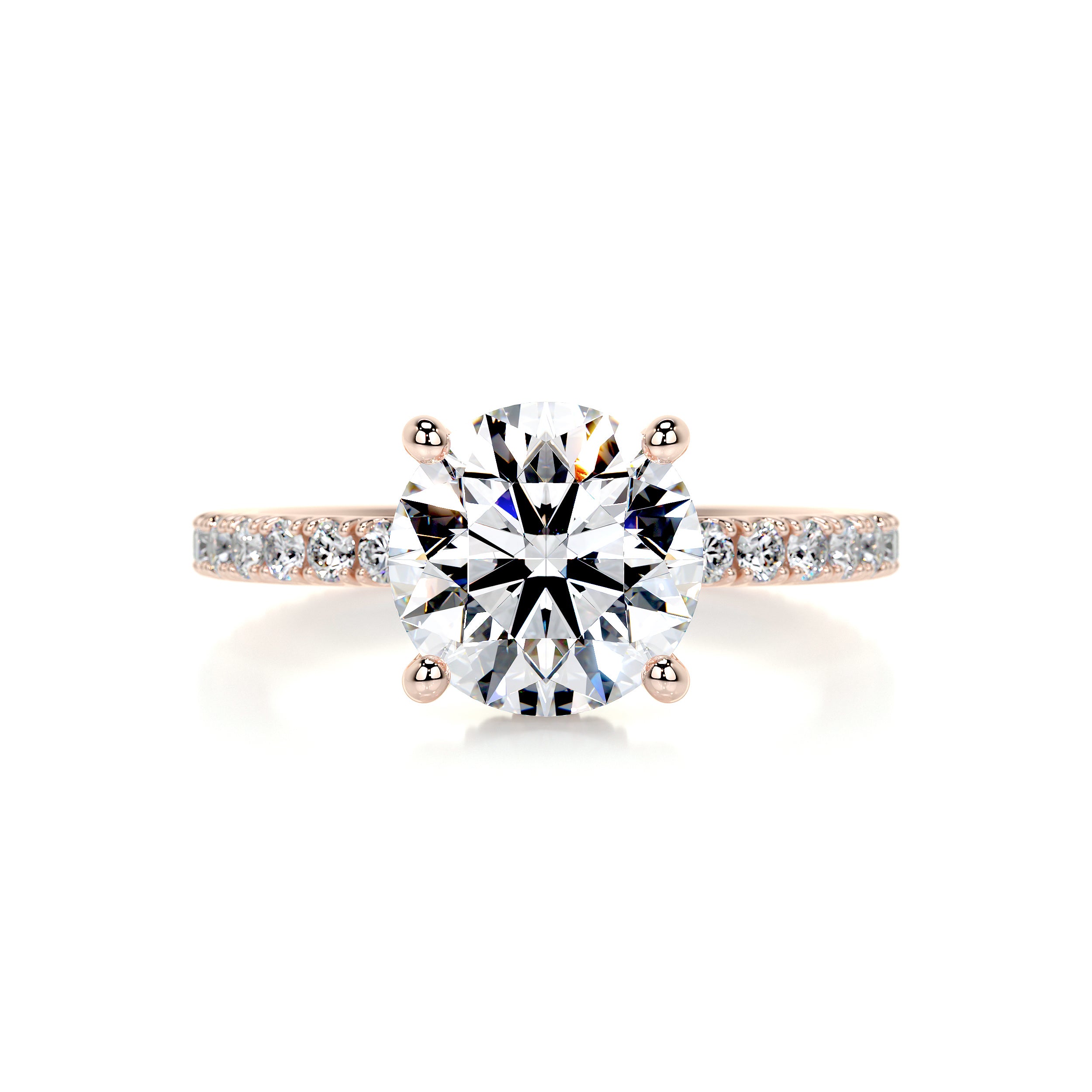 Nellie Diamond Engagement Ring   (2.50 Carat) -14K Rose Gold