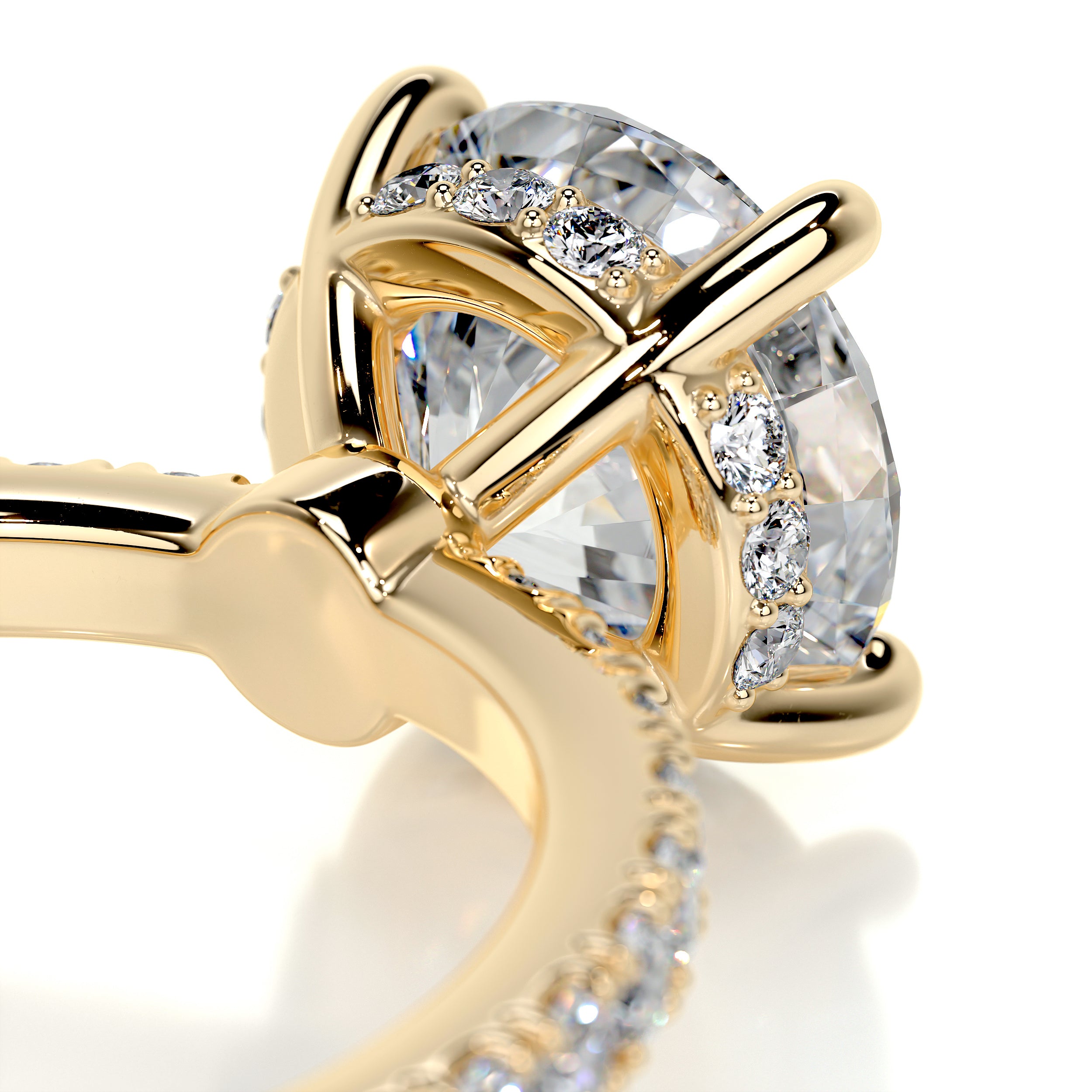 Nellie Diamond Engagement Ring   (2.50 Carat) -18K Yellow Gold
