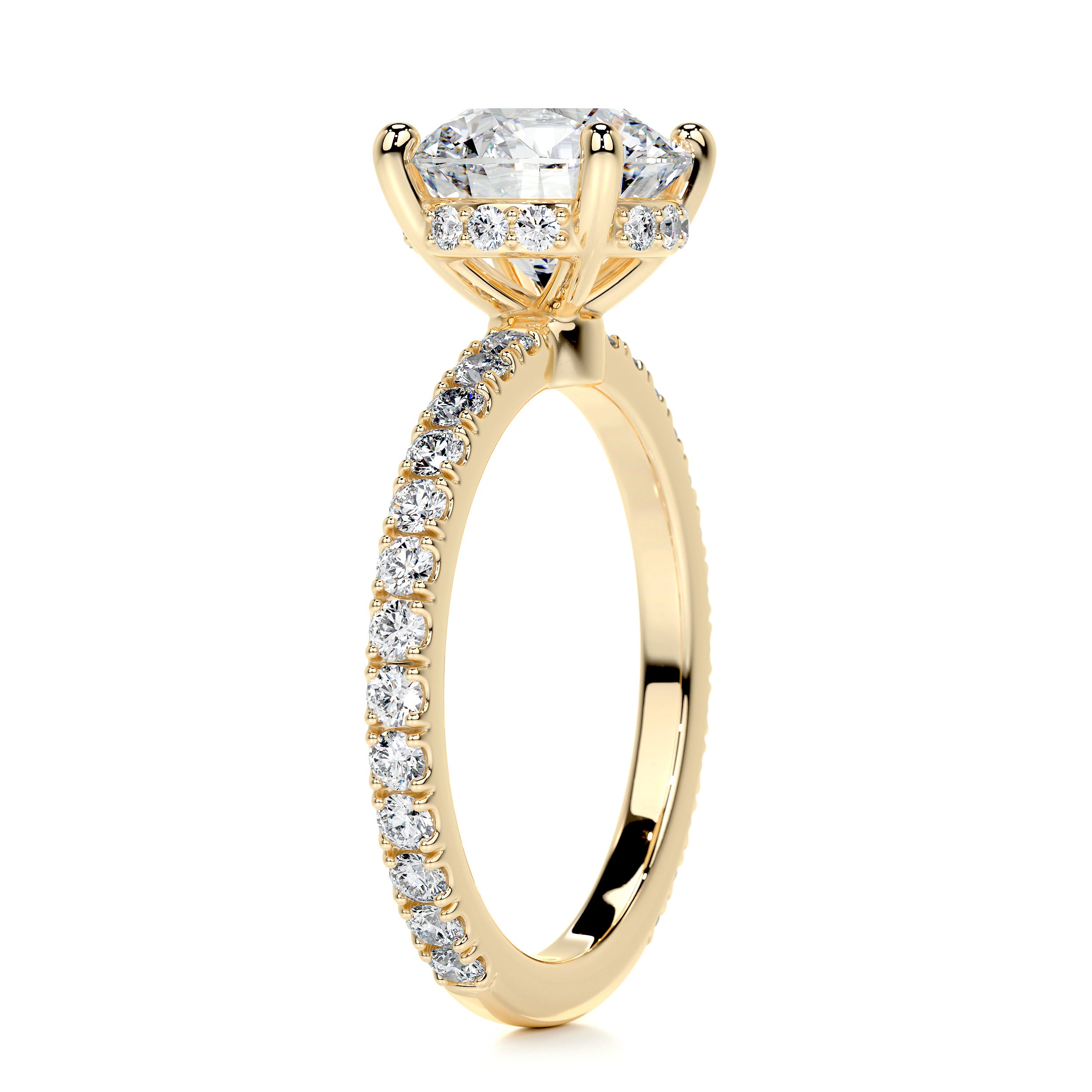Nellie Diamond Engagement Ring   (2.50 Carat) -18K Yellow Gold