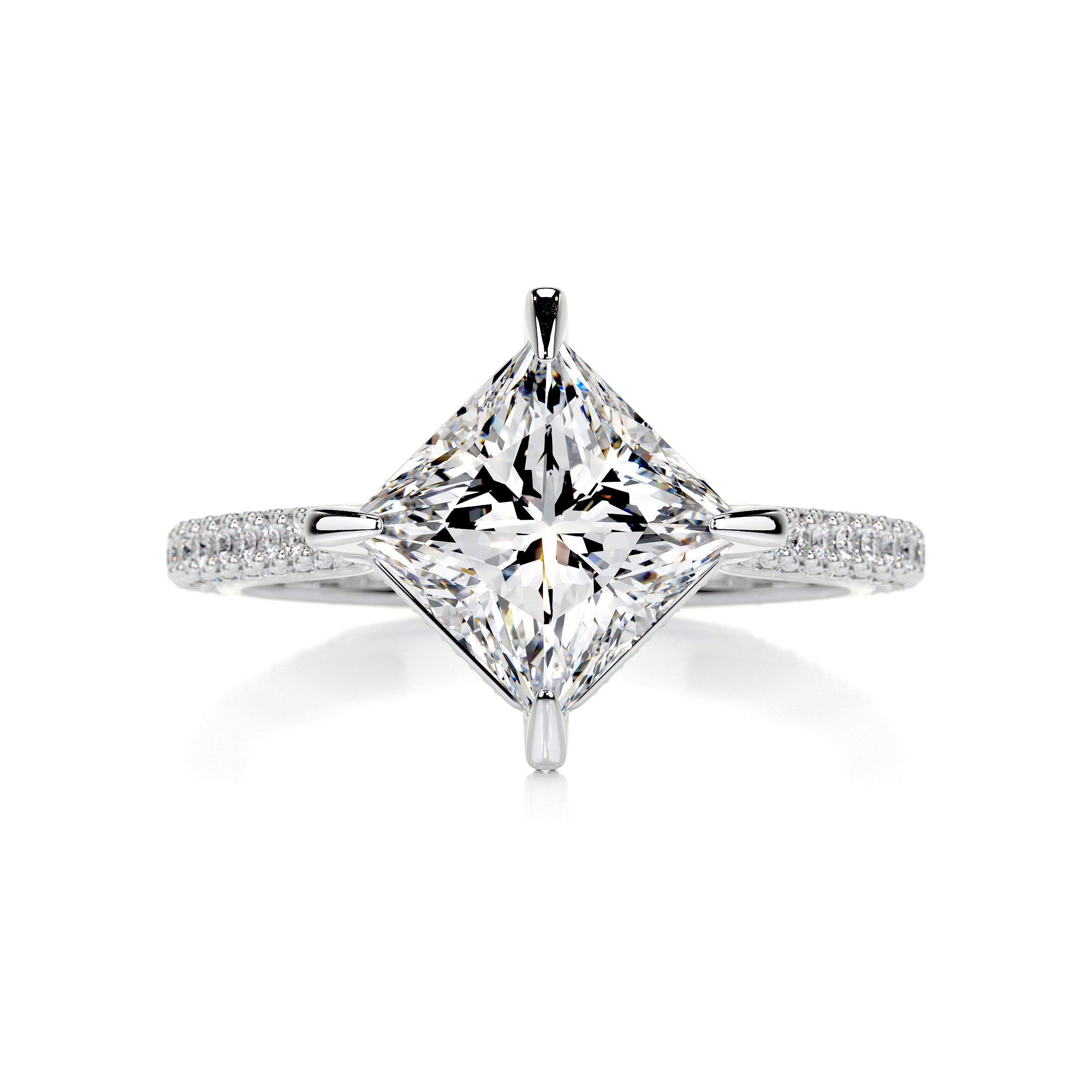 Jocelyn Diamond Engagement Ring   (2.50 Carat) -18K White Gold