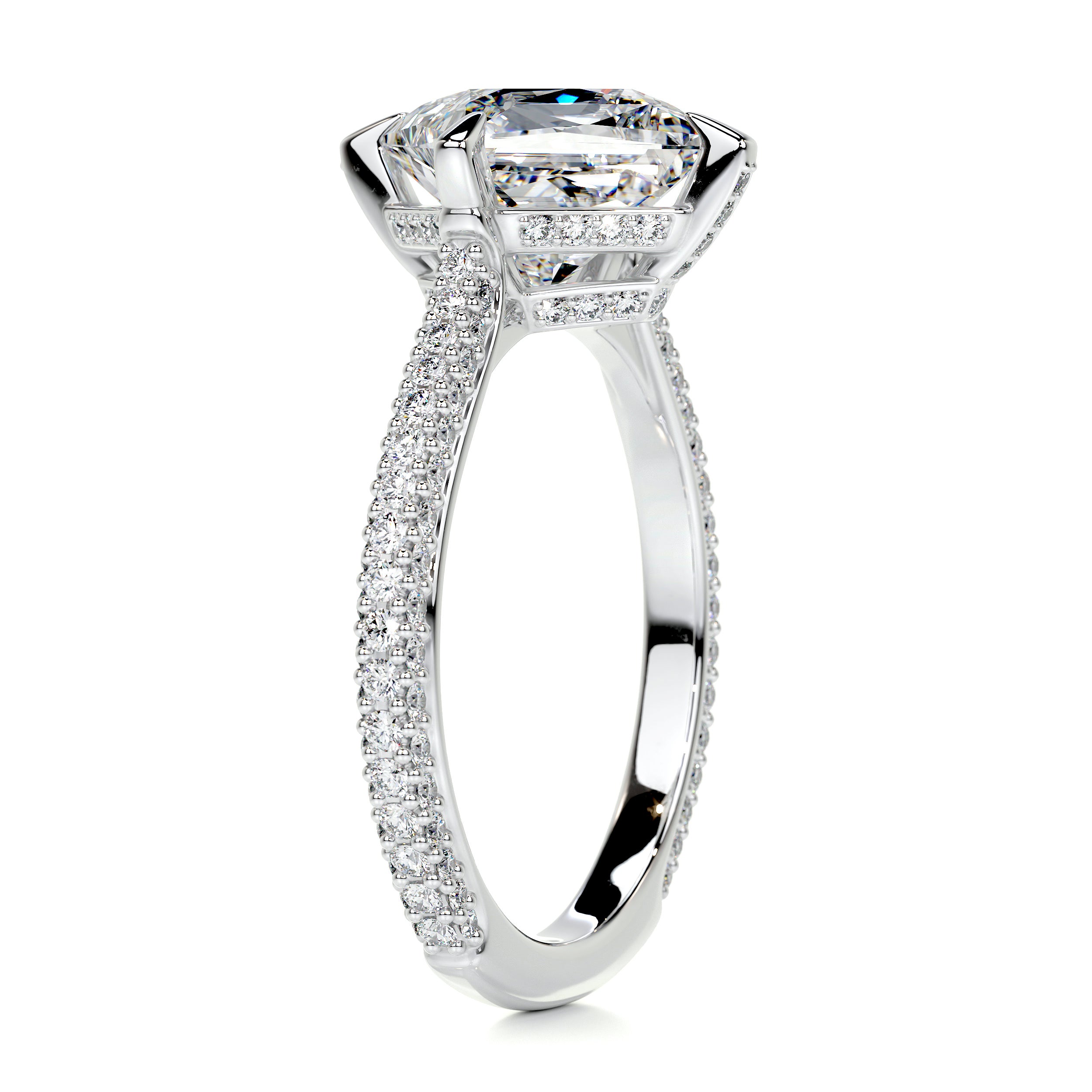Jocelyn Diamond Engagement Ring   (2.50 Carat) -18K White Gold