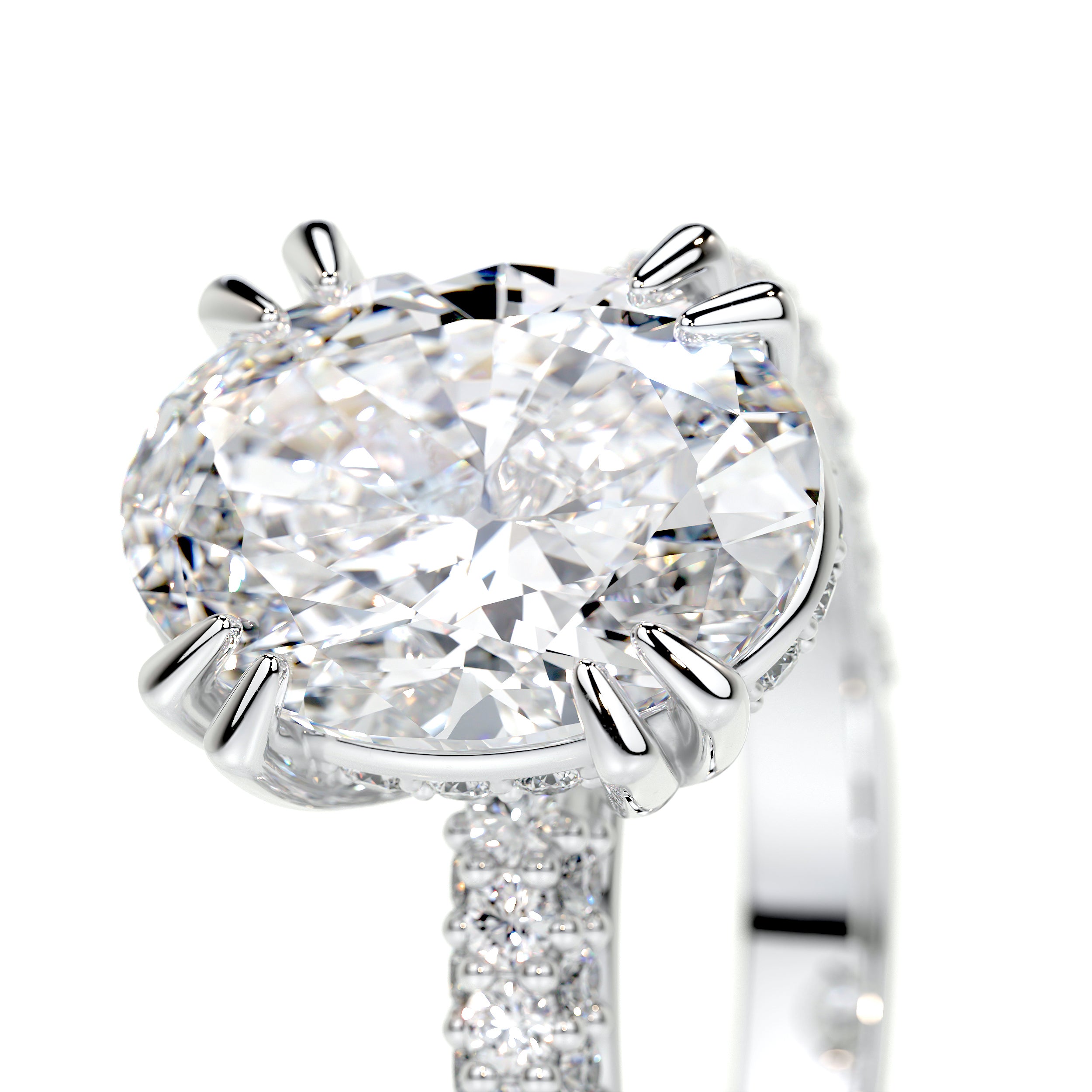 Kelly Lab Grown Diamond Ring   (3.50 Carat) -14K White Gold