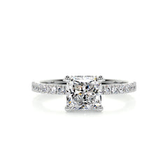 Vivienne Diamond Engagement Ring -18K White Gold
