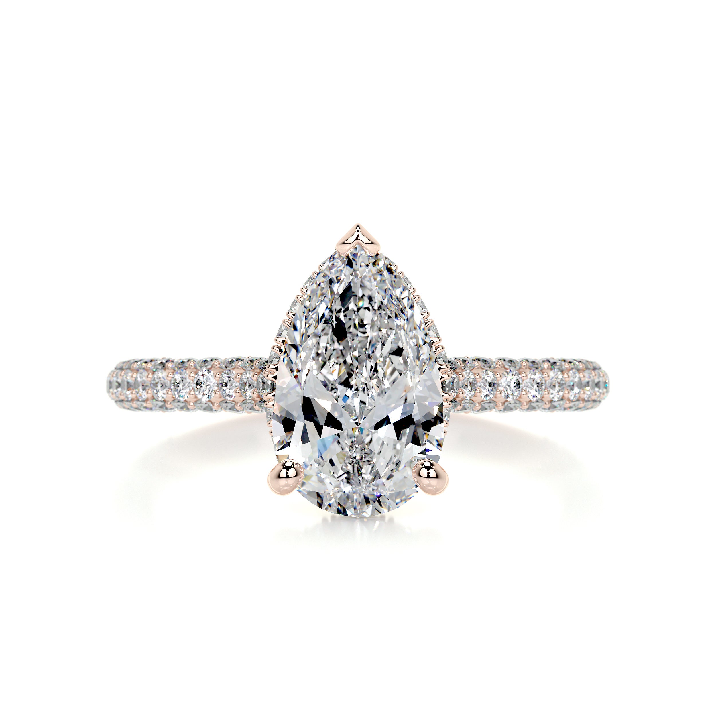 Nakia Diamond Engagement Ring   (2.00 Carat) -14K Rose Gold