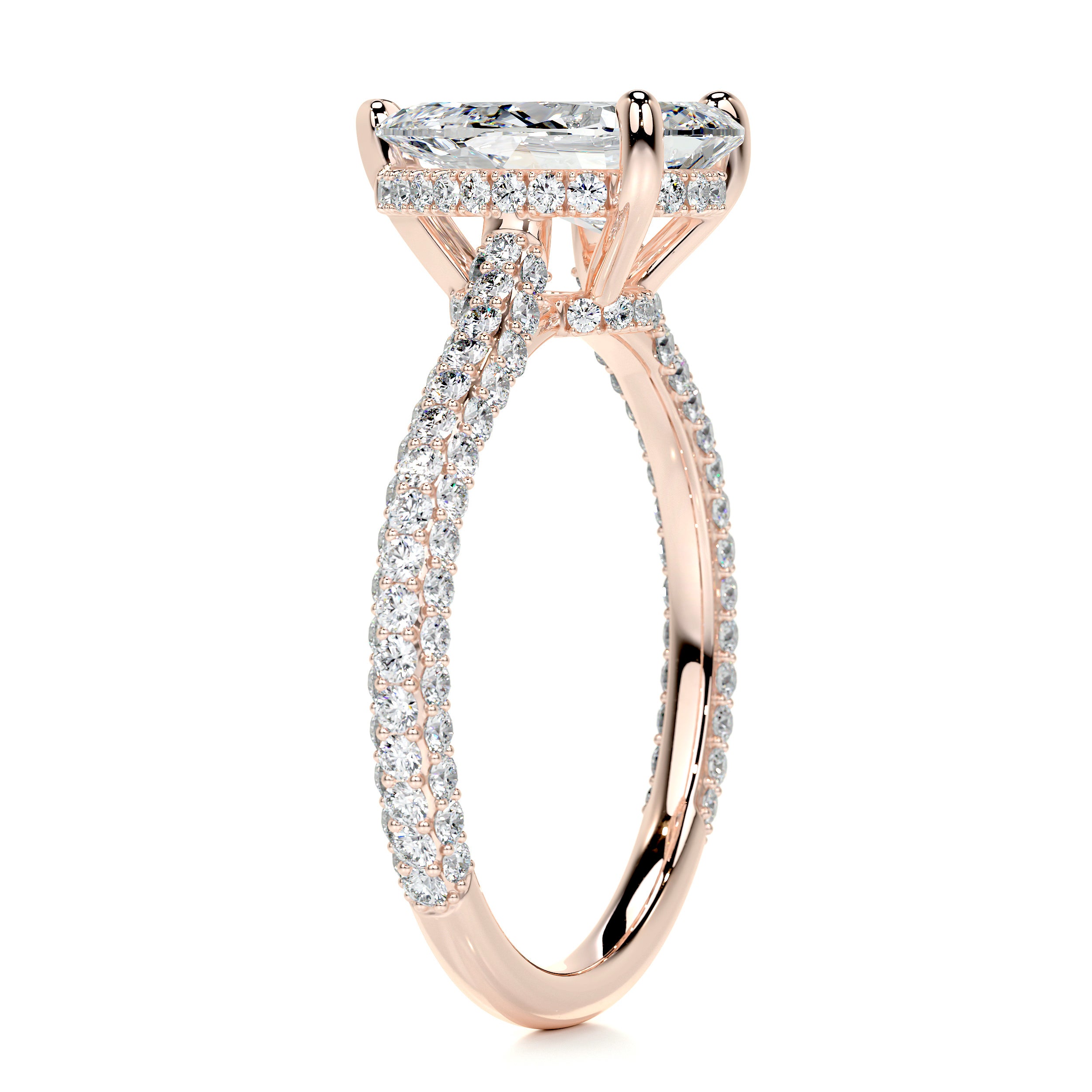 Nakia Diamond Engagement Ring   (2.00 Carat) -14K Rose Gold