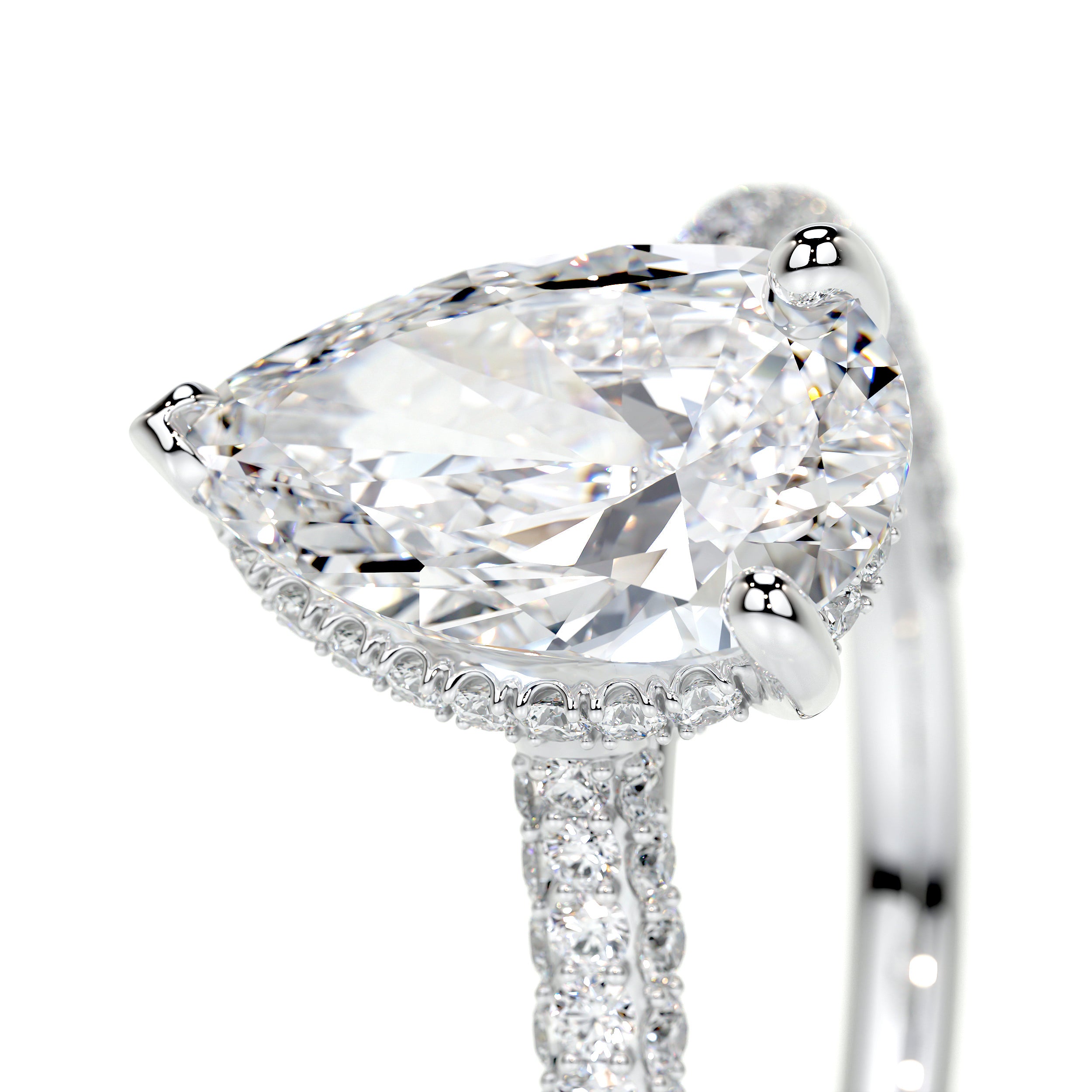 Nakia Lab Grown Diamond Ring   (2.00 Carat) -14K White Gold
