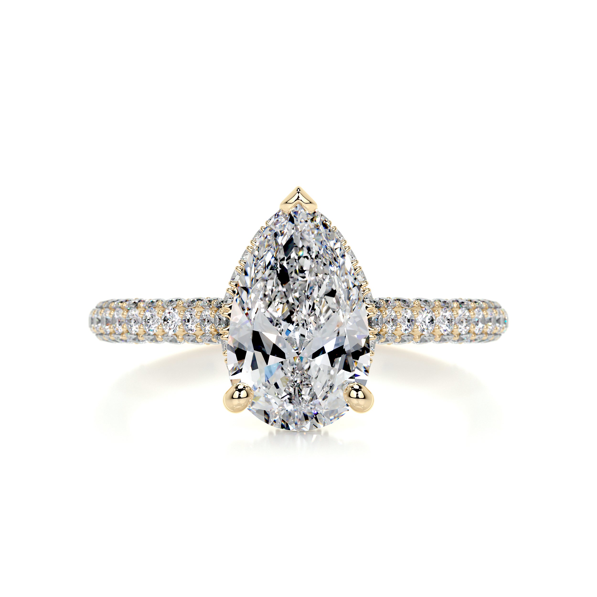 Nakia Diamond Engagement Ring   (2.00 Carat) -18K Yellow Gold