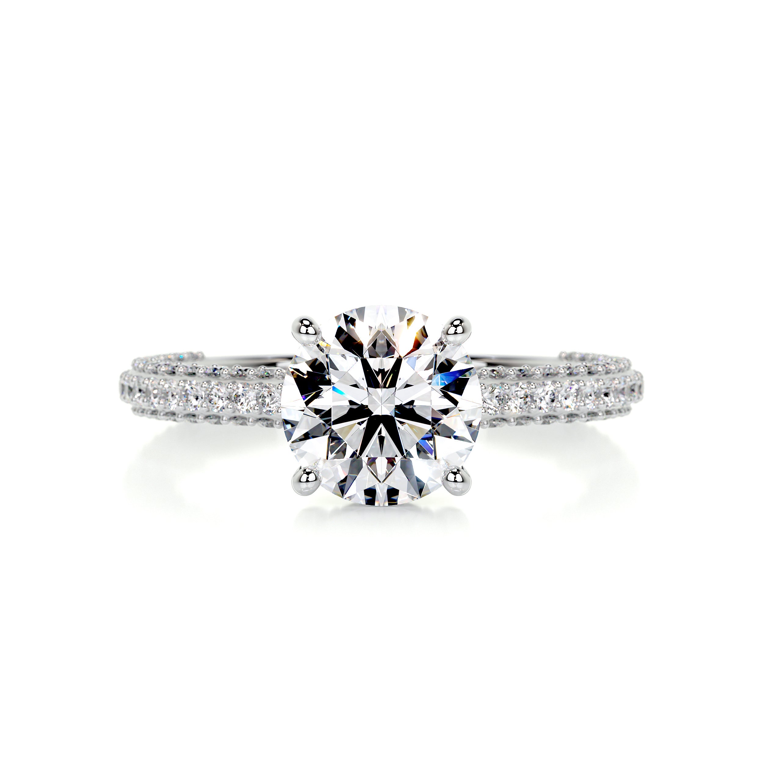 Michaela Diamond Engagement Ring   (2.25 Carat) -18K White Gold