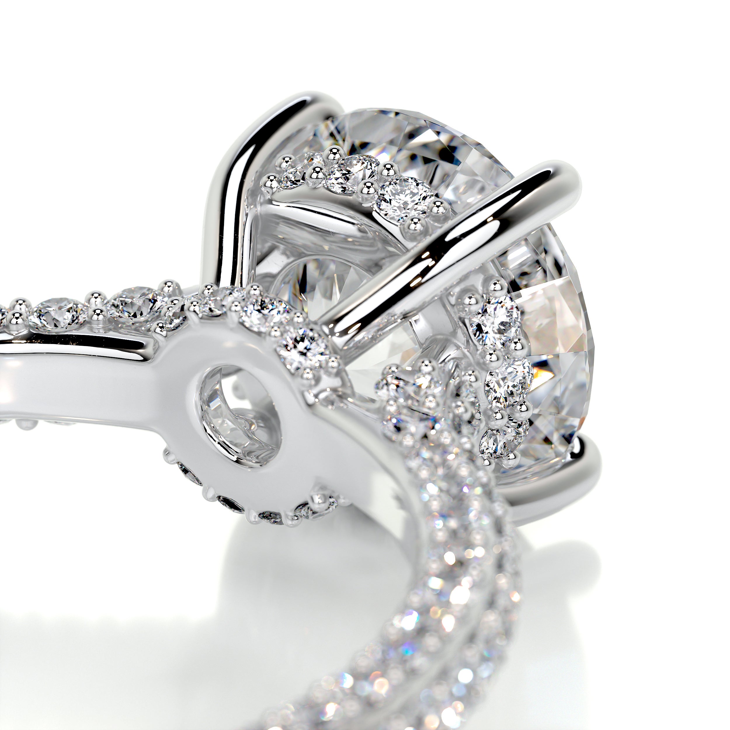 Michaela Diamond Engagement Ring -18K White Gold
