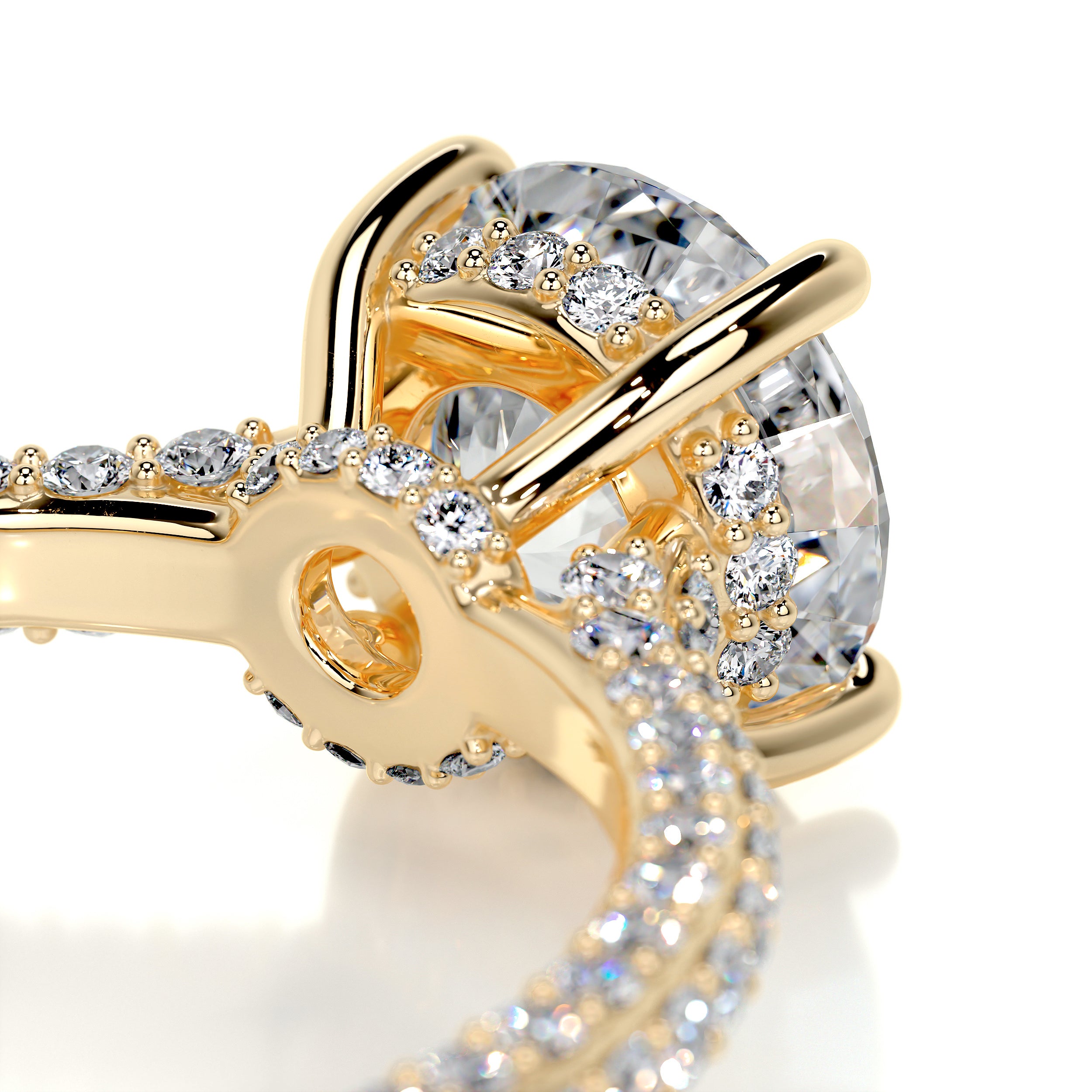 Michaela Diamond Engagement Ring -18K Yellow Gold