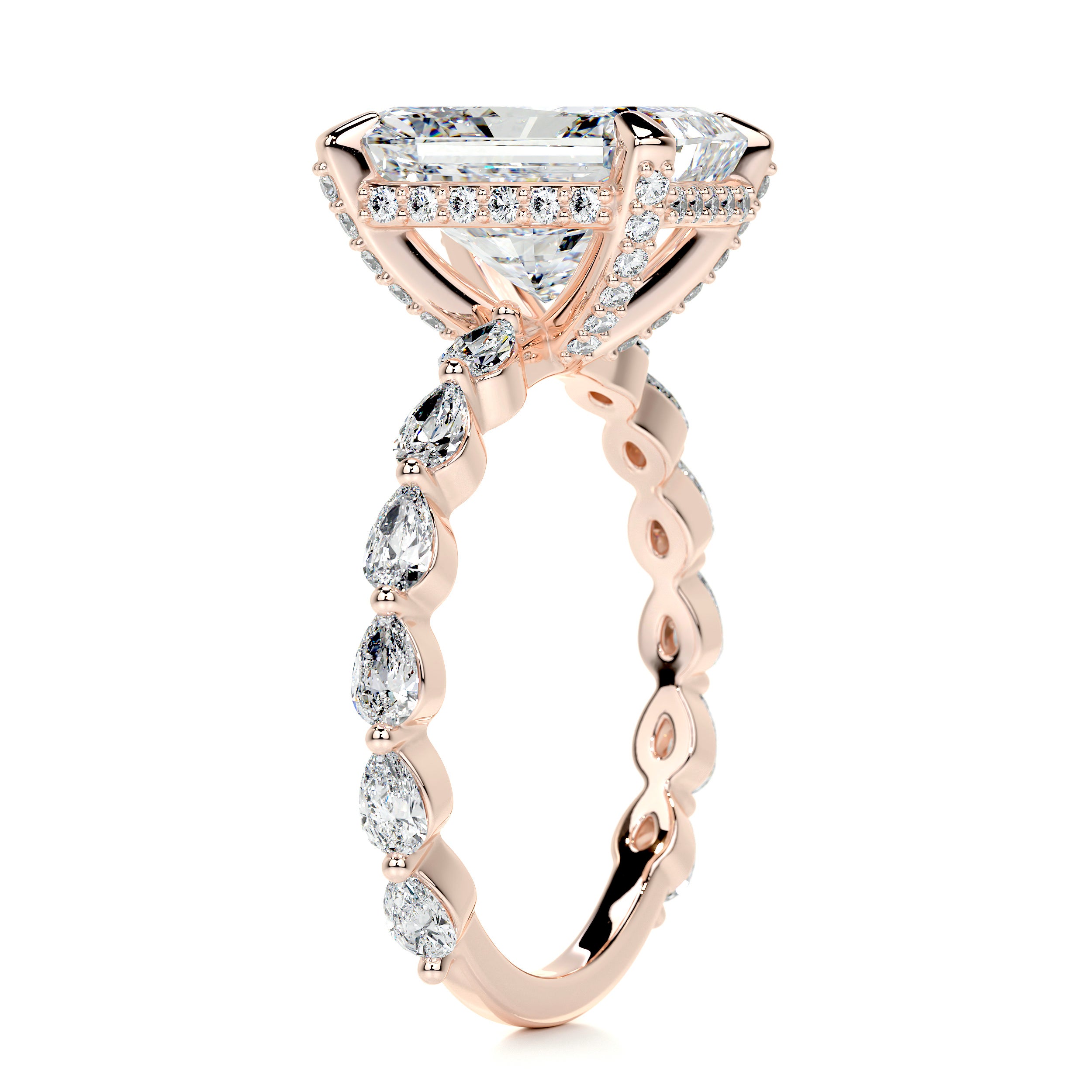 Robin Diamond Engagement Ring   (4.50 Carat) -14K Rose Gold
