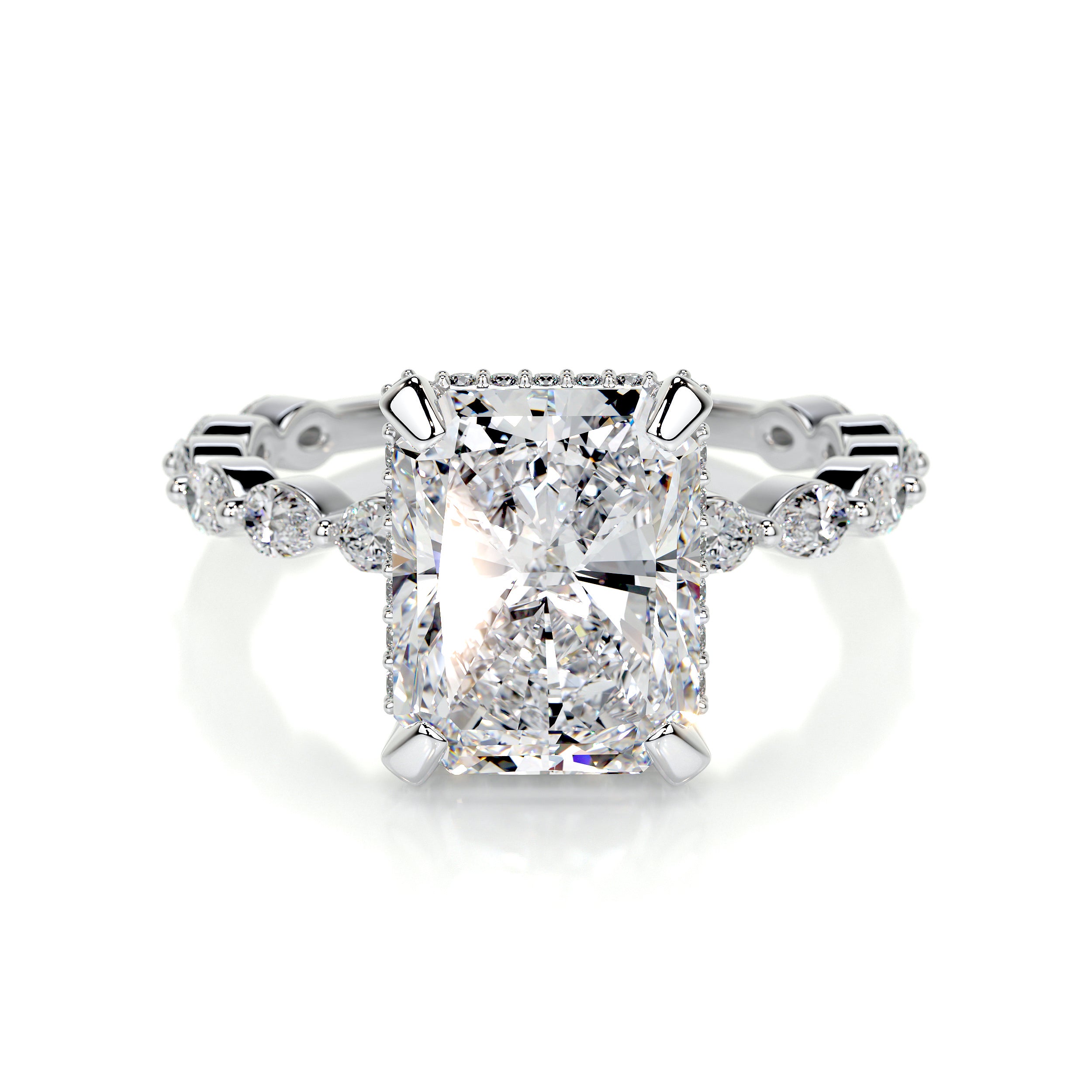 Robin Lab Grown Diamond Ring   (4.50 Carat) -14K White Gold