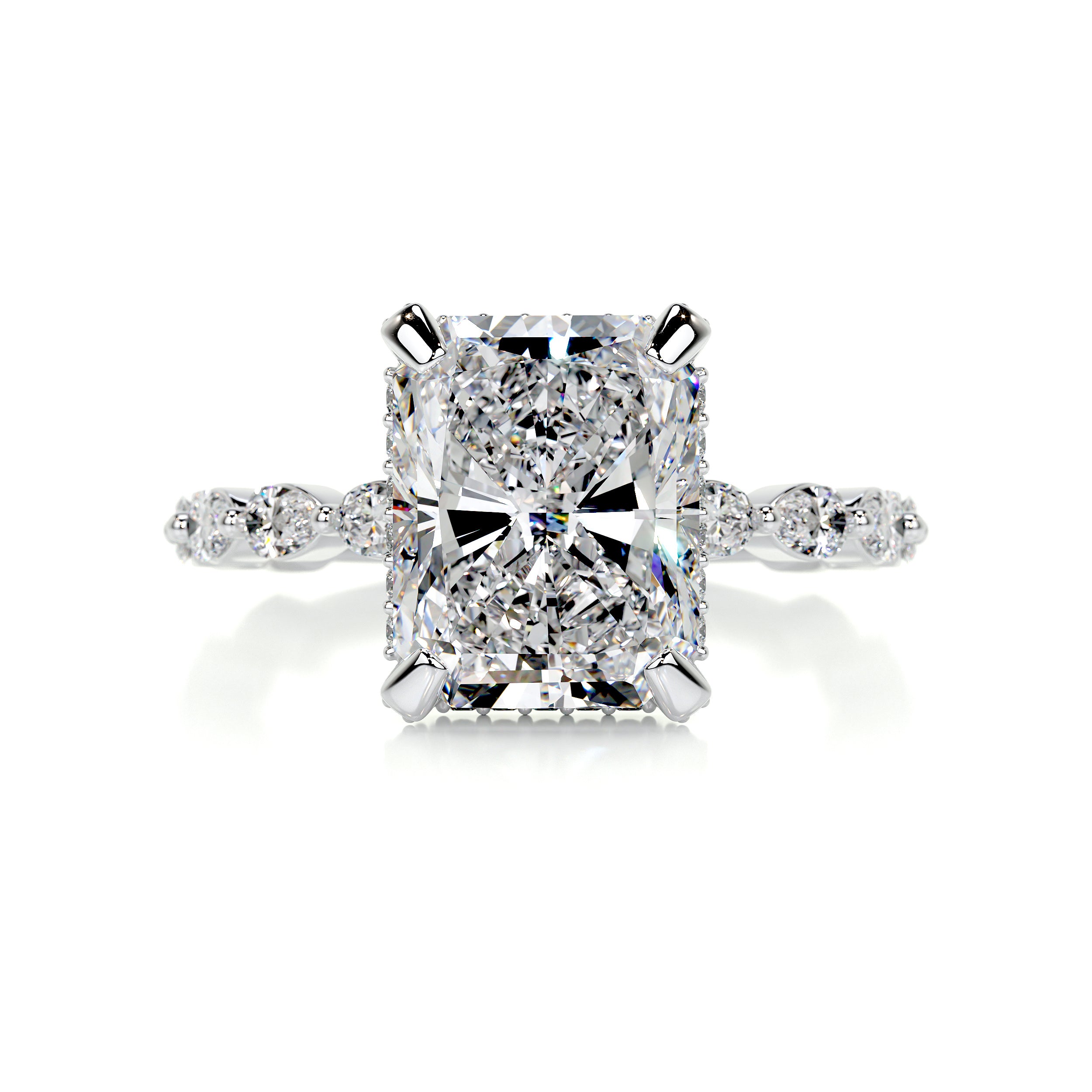 Robin Diamond Engagement Ring   (4.50 Carat) -14K White Gold