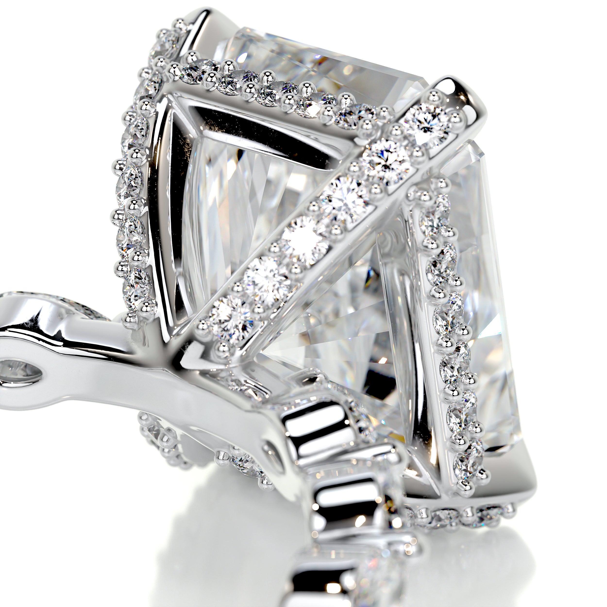 Robin Diamond Engagement Ring   (4.50 Carat) -18K White Gold