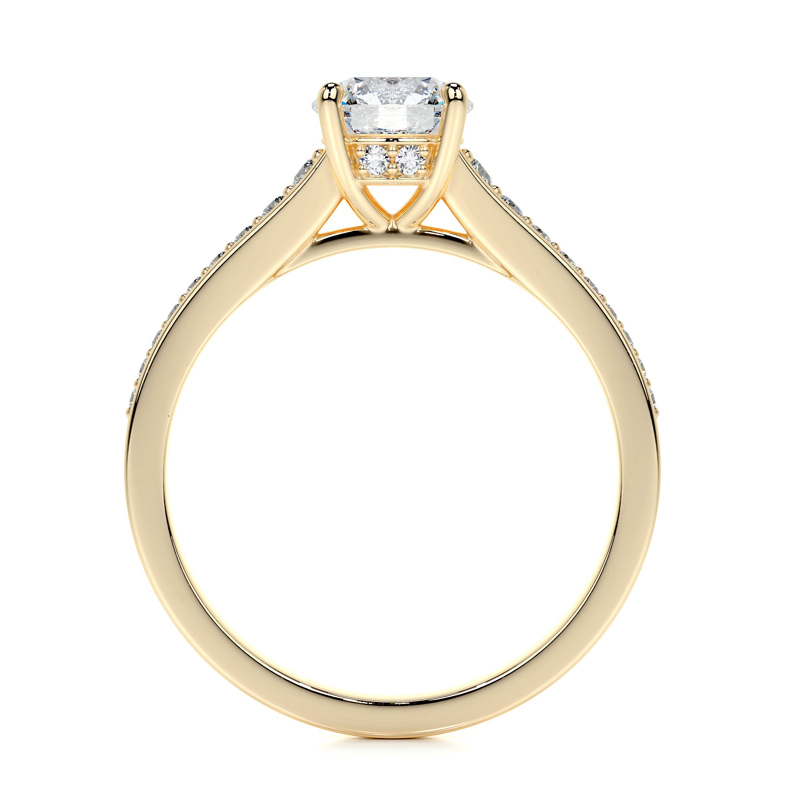 Lily Lab Grown Diamond Ring   (1.00 Carat) -18K Yellow Gold