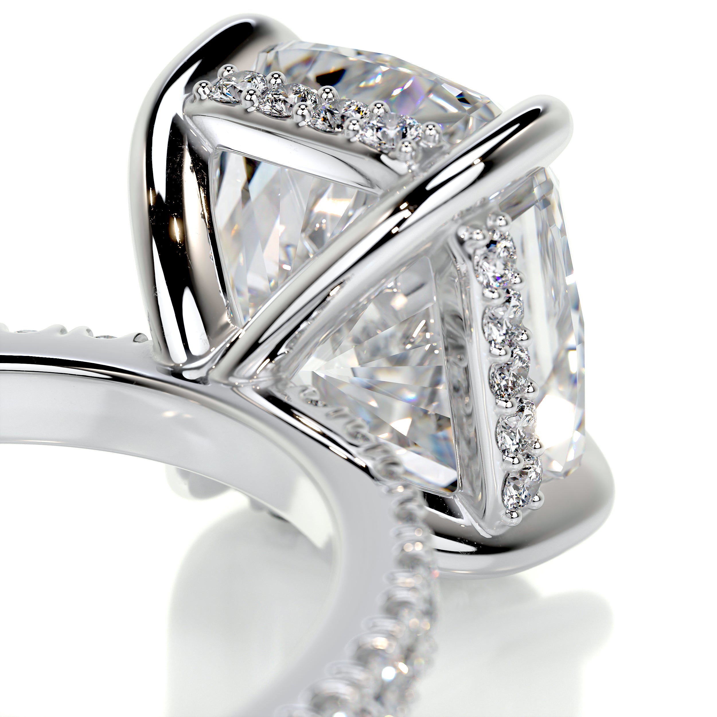 Beatriz Diamond Engagement Ring -18K White Gold