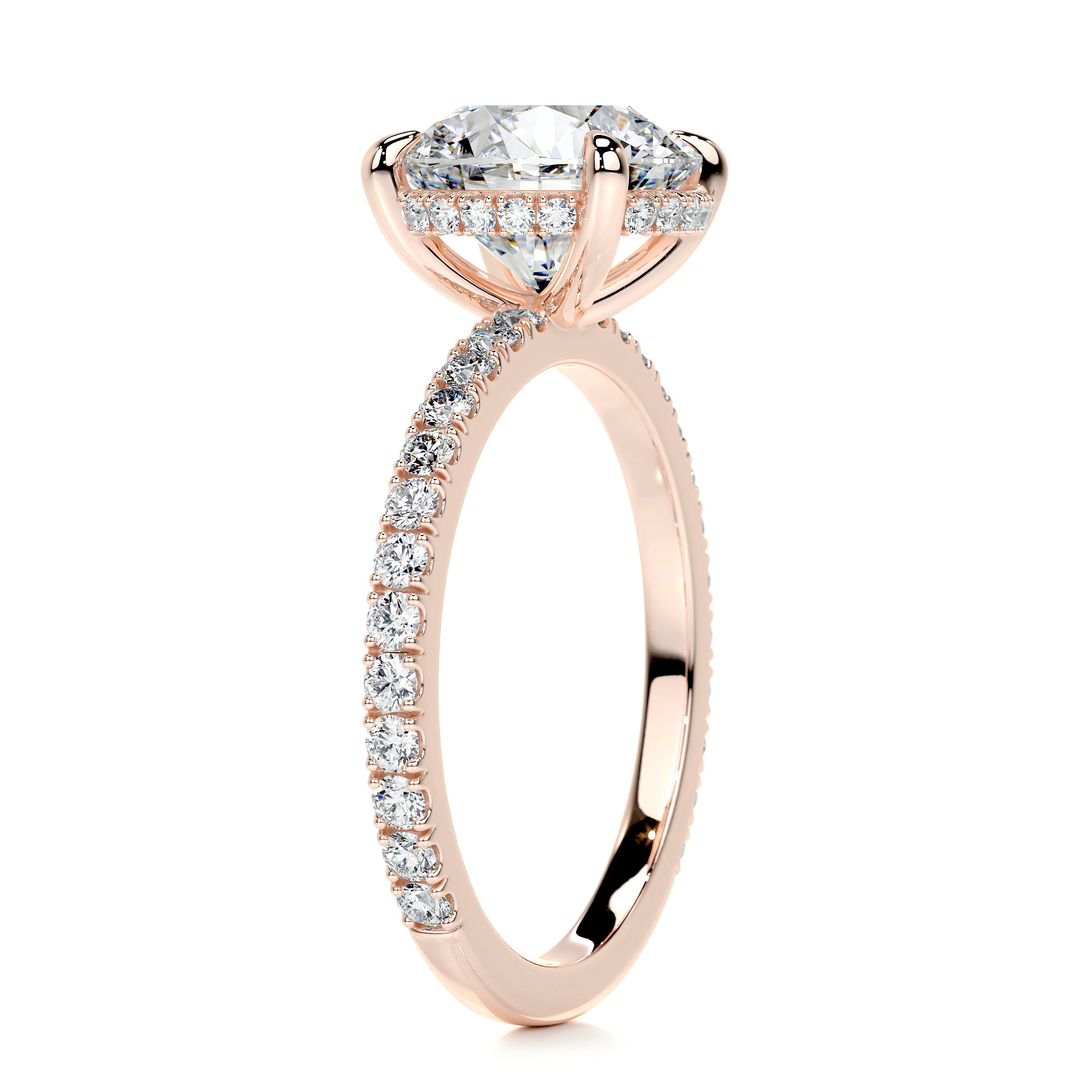 Valeria Diamond Engagement Ring   (3.00 Carat) -14K Rose Gold
