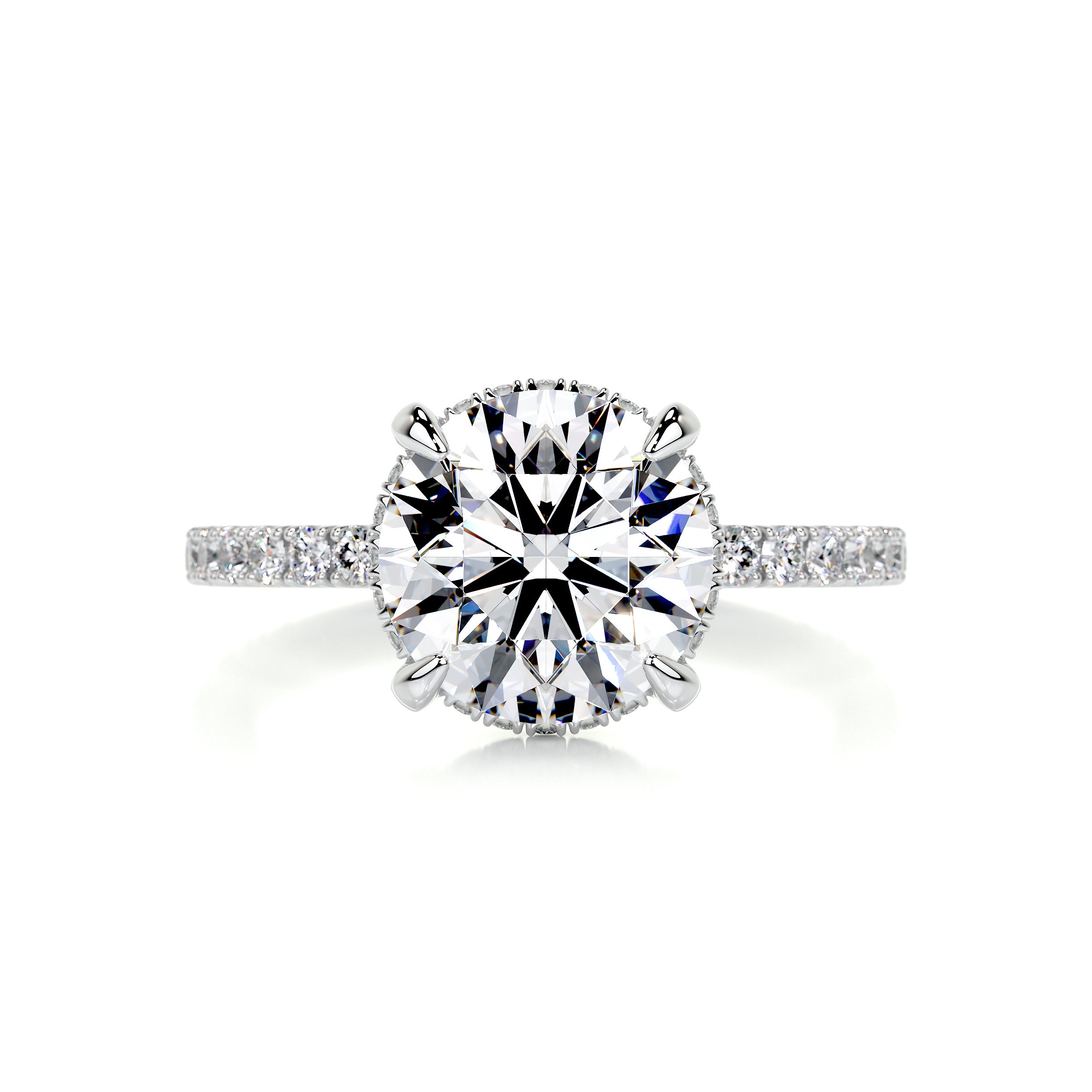 Valeria Diamond Engagement Ring   (3.00 Carat) -18K White Gold