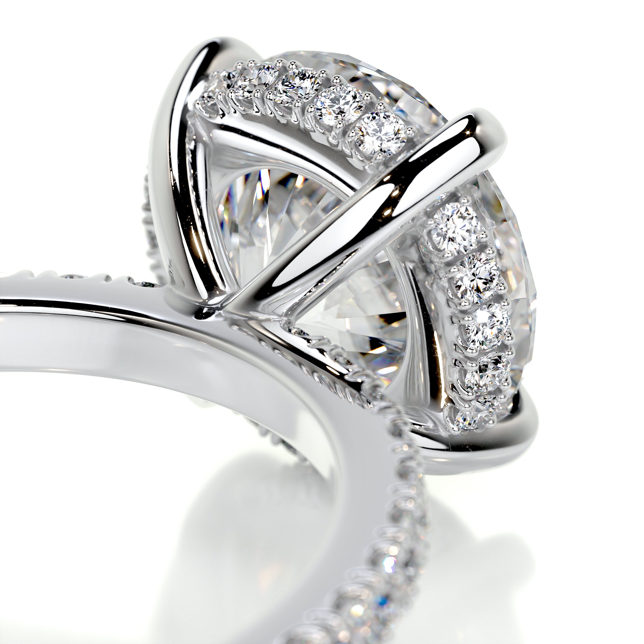 Valeria Diamond Engagement Ring   (3.00 Carat) -14K White Gold