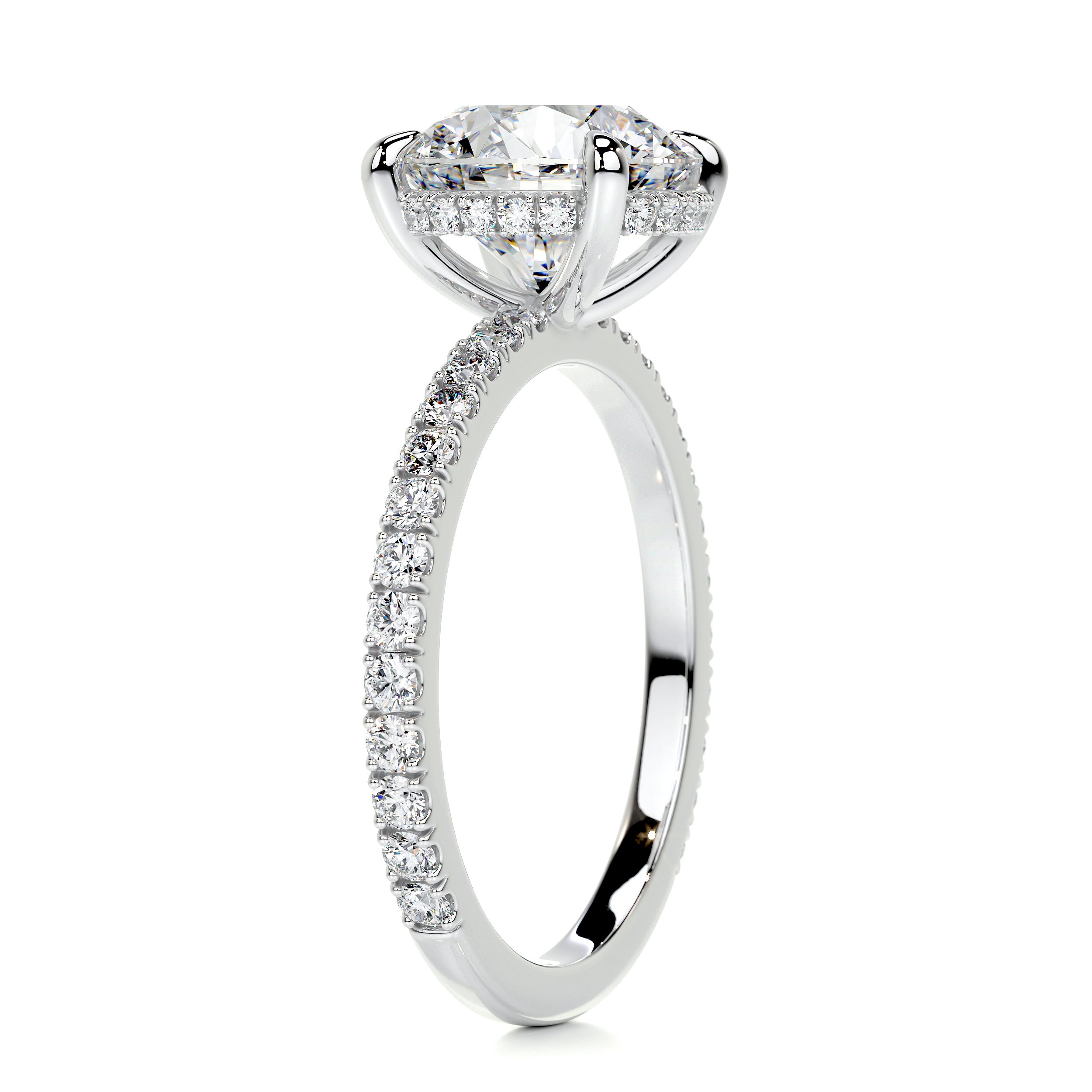 Valeria Diamond Engagement Ring   (3.00 Carat) -14K White Gold