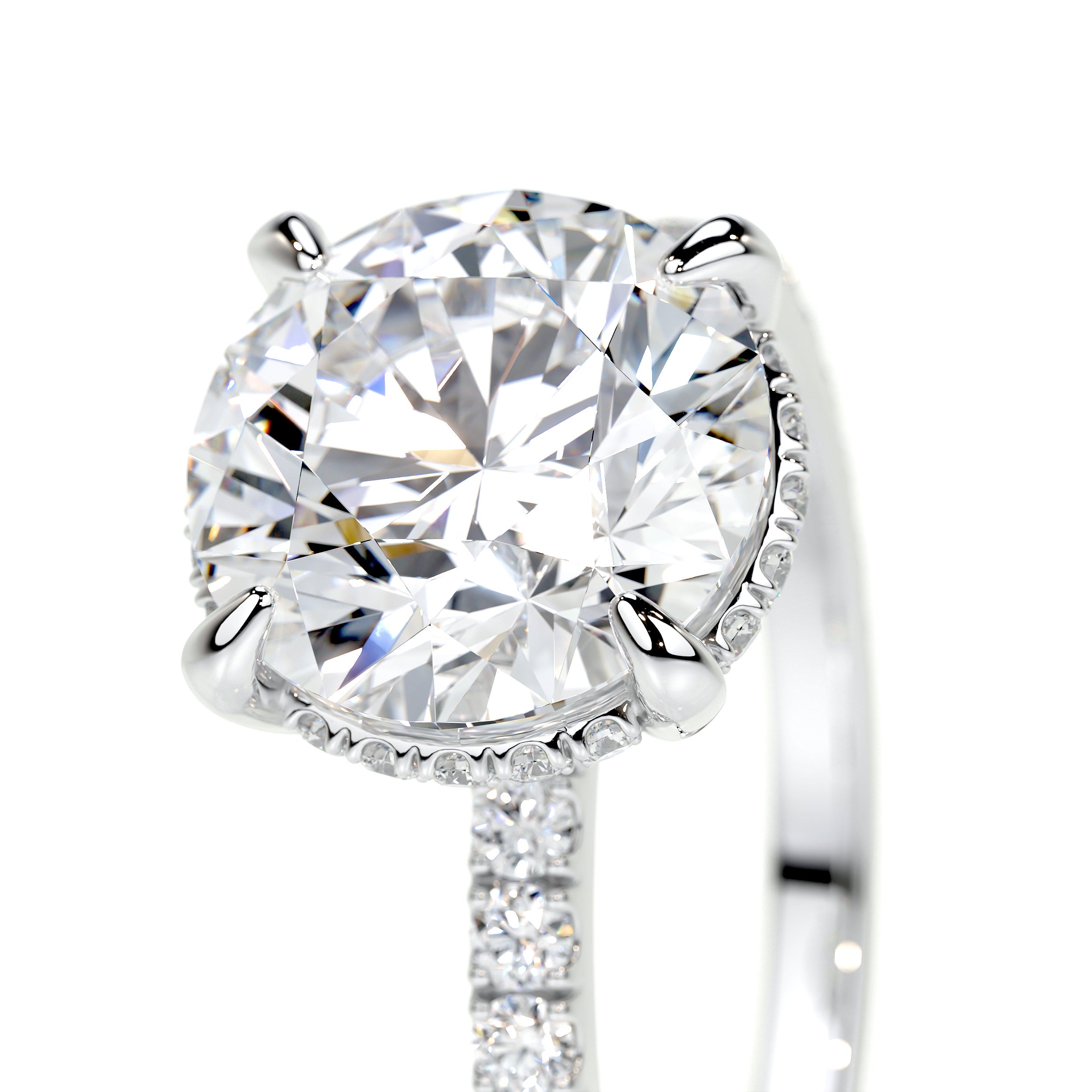 Valeria Lab Grown Diamond Ring   (3.00 Carat) -14K White Gold