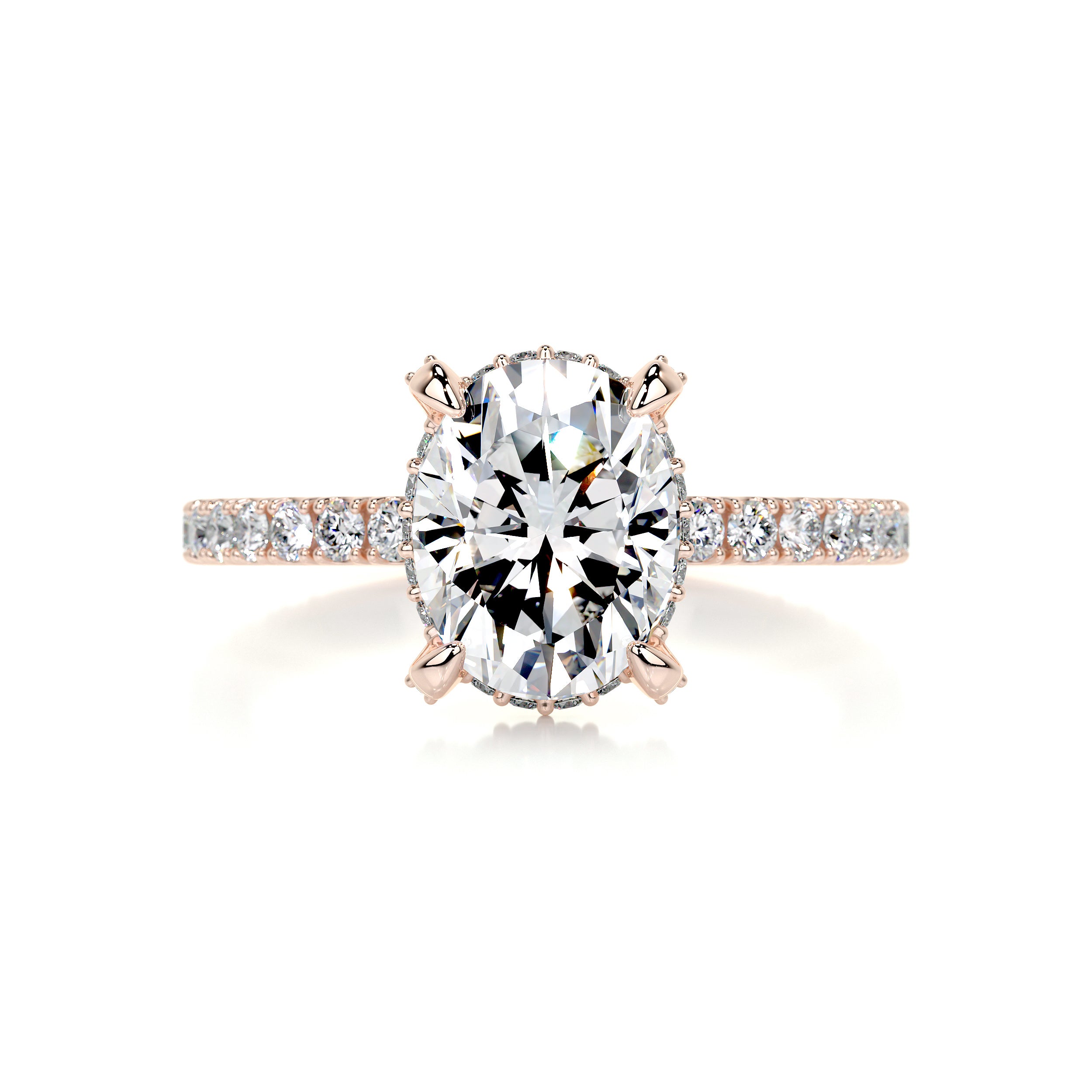 Alicia Diamond Engagement Ring   (2.50 Carat) -14K Rose Gold