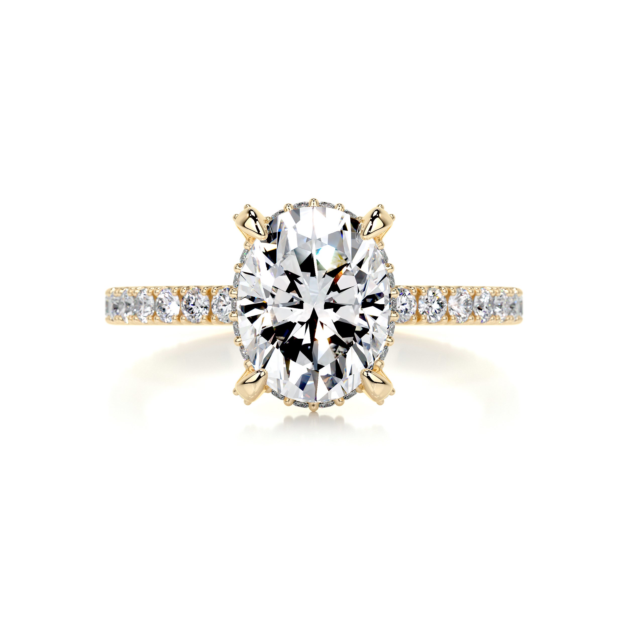 Alicia Diamond Engagement Ring   (2.50 Carat) -18K Yellow Gold
