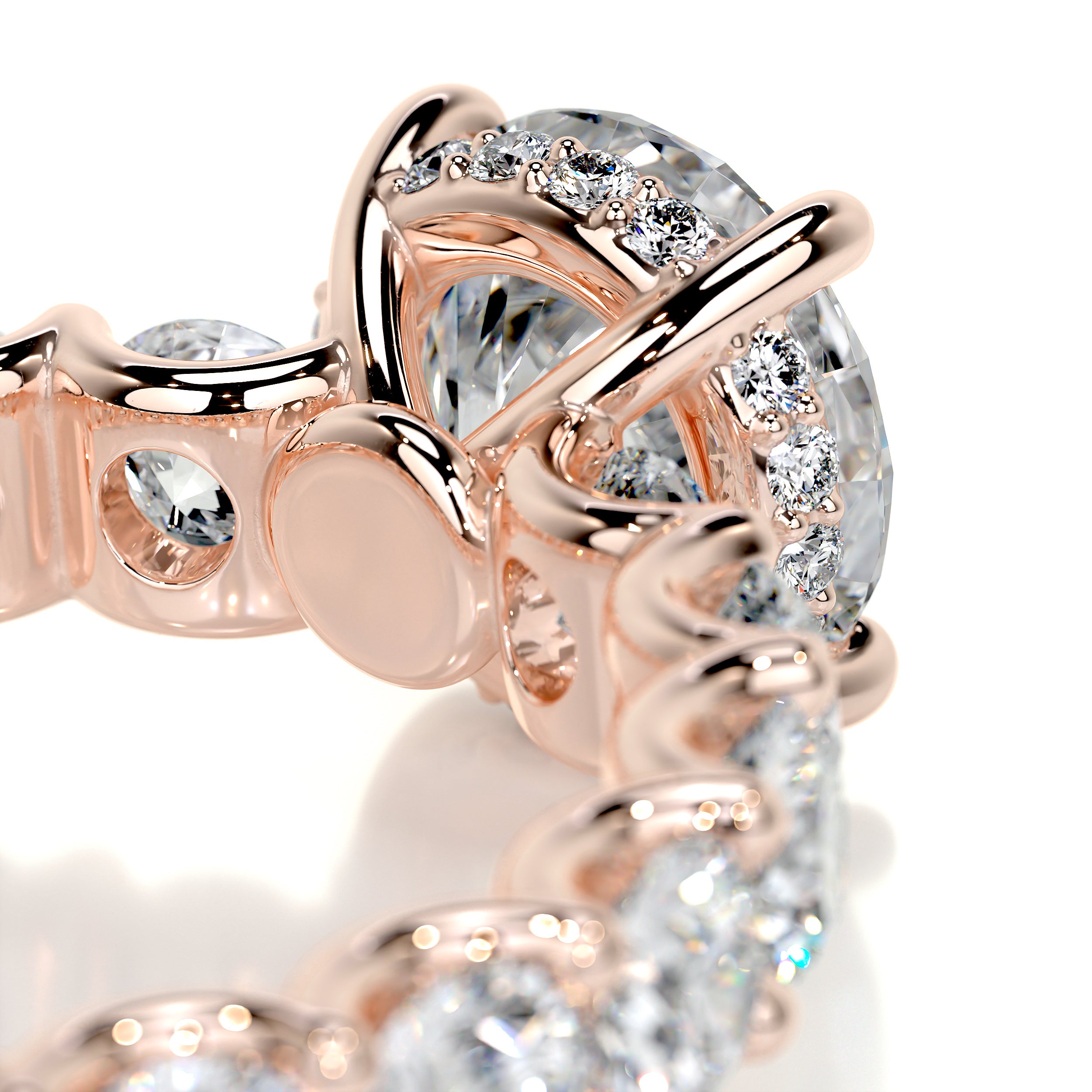 Lola Diamond Engagement Ring   (3.25 Carat) -14K Rose Gold