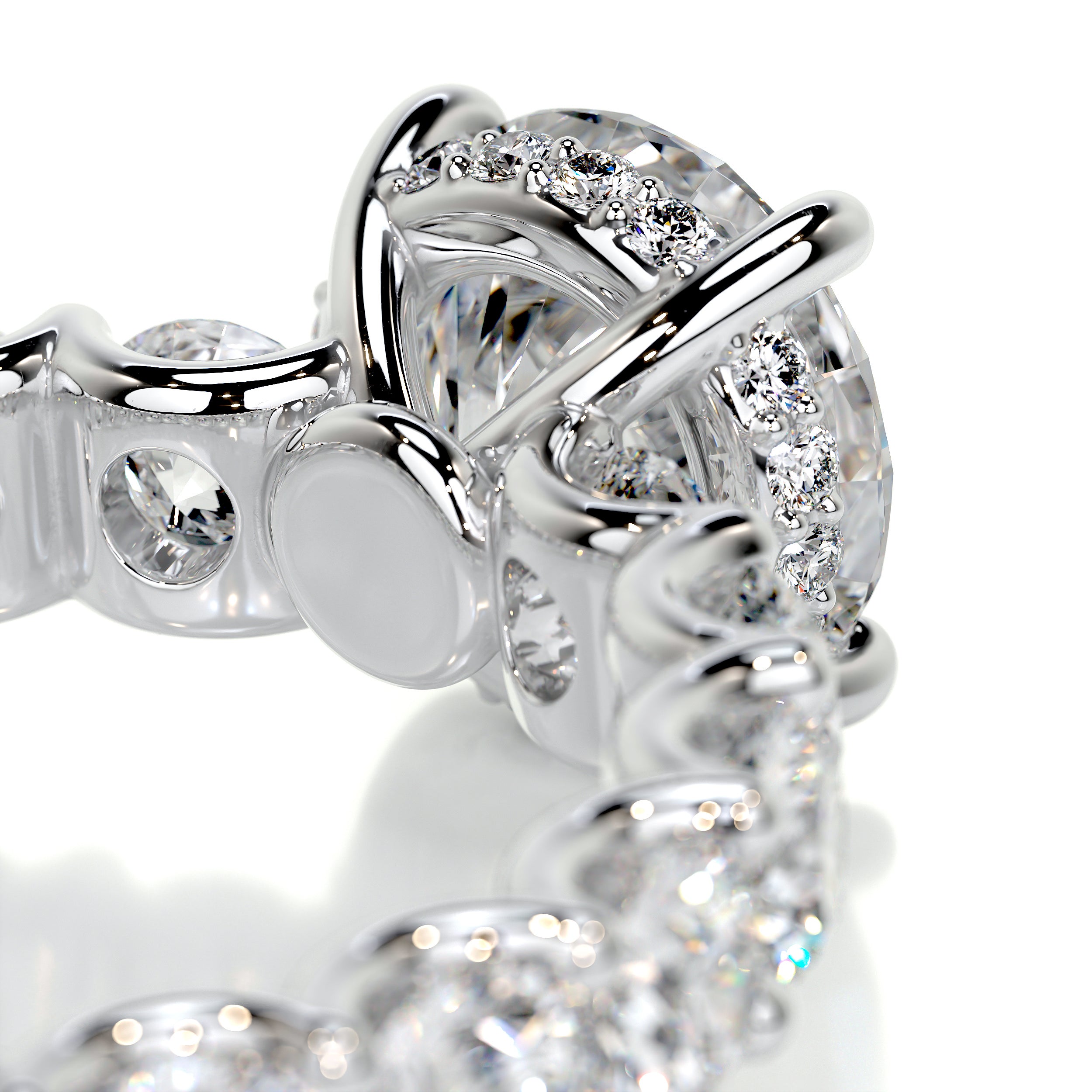 Lola Diamond Engagement Ring   (3.25 Carat) -14K White Gold