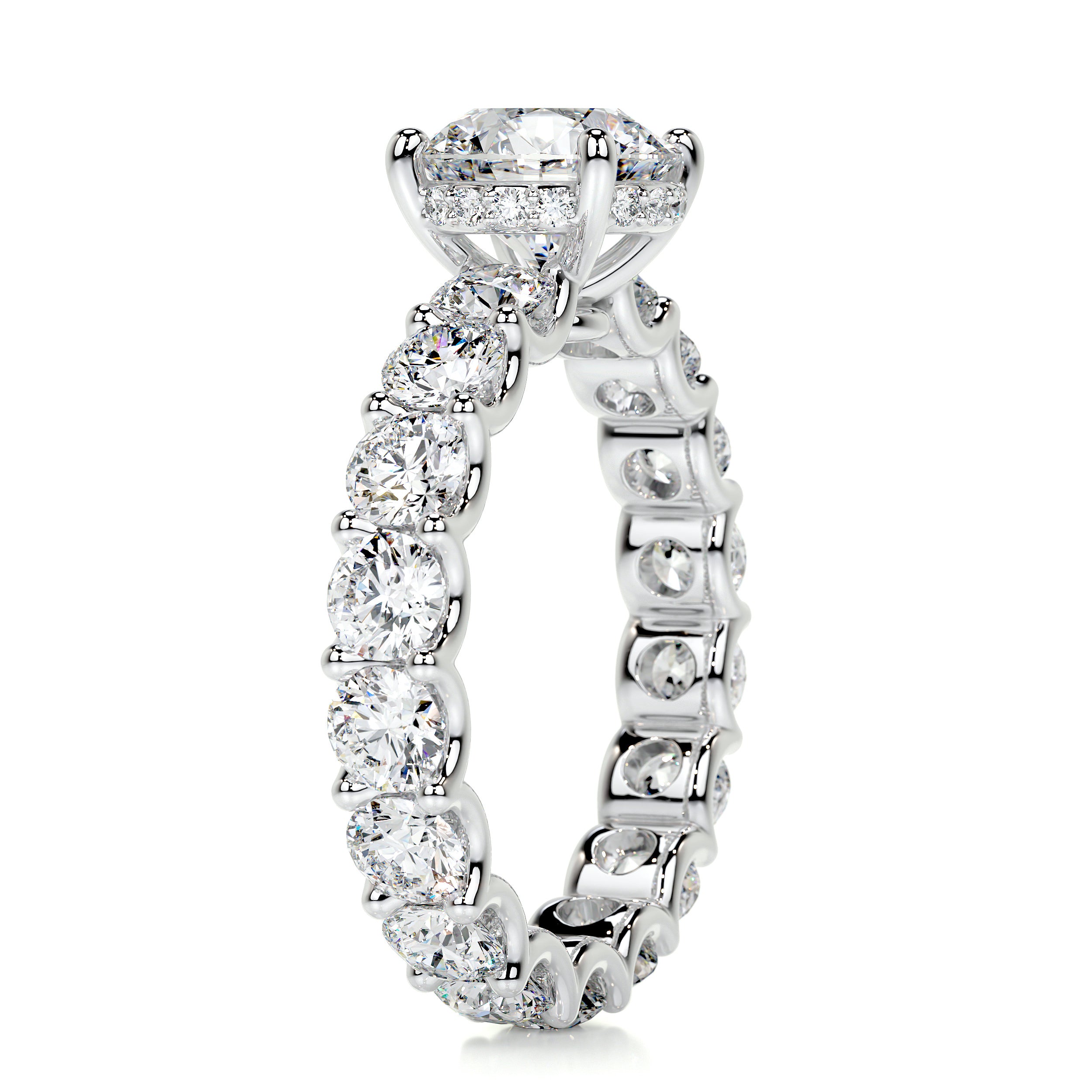 Lola Diamond Engagement Ring   (3.25 Carat) -18K White Gold