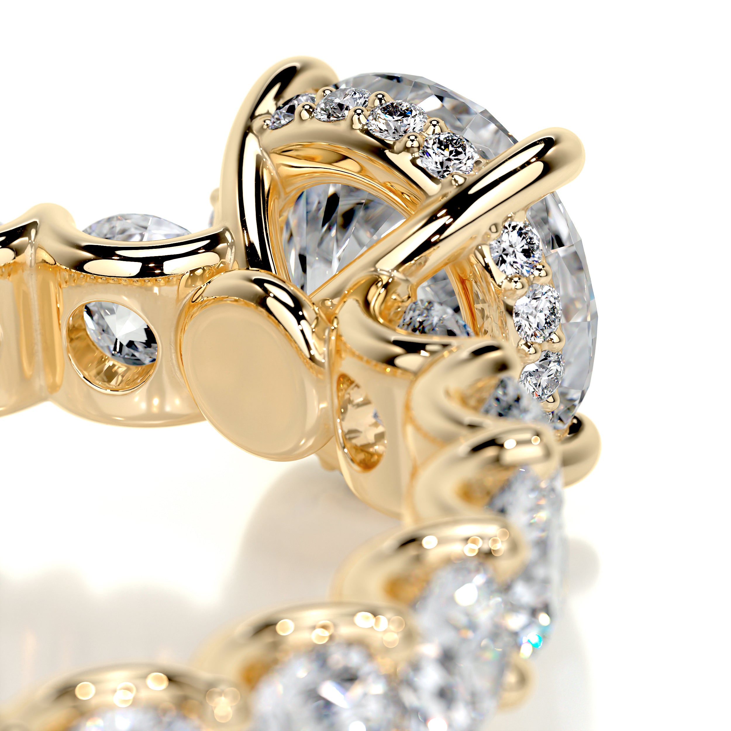 Lola Diamond Engagement Ring   (3.25 Carat) -18K Yellow Gold
