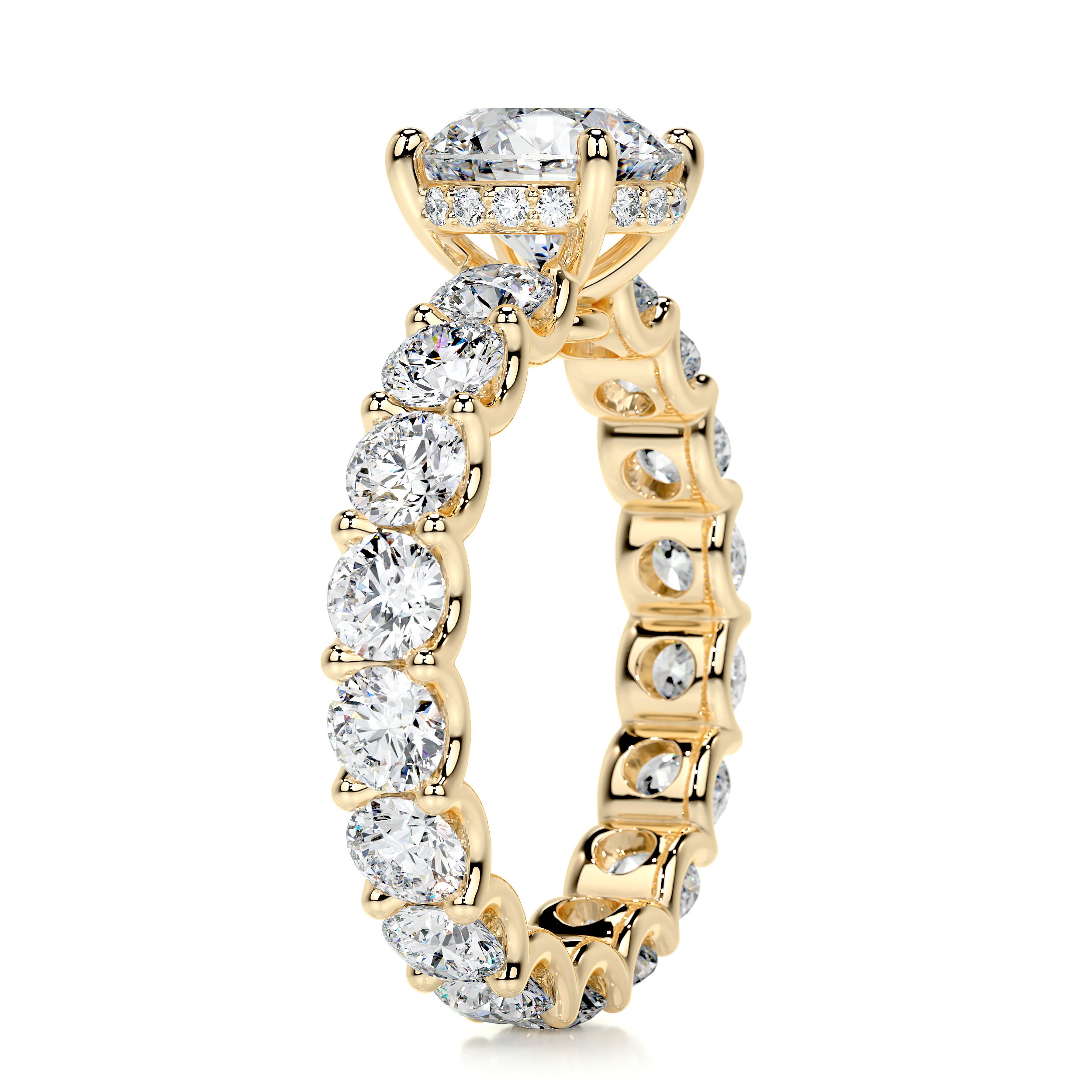 Lola Diamond Engagement Ring   (3.25 Carat) -18K Yellow Gold