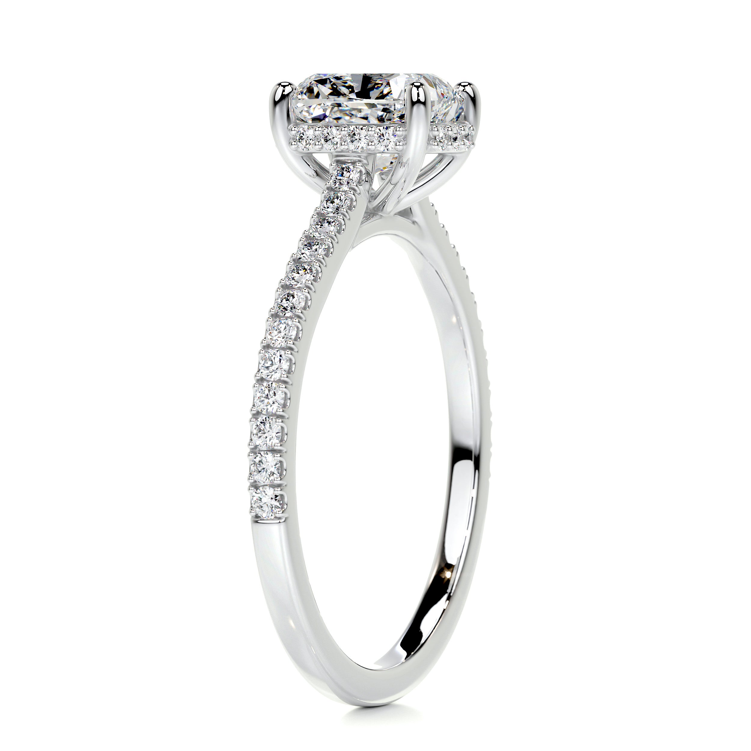 Deandra Diamond Engagement Ring   (1.75 Carat) -18K White Gold