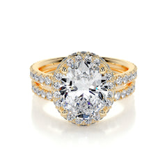 Lara Lab Grown Diamond Bridal Set -18K Yellow Gold