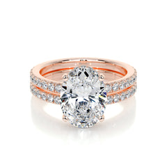 Lucy Lab Grown Diamond Bridal Set - 14K Rose Gold