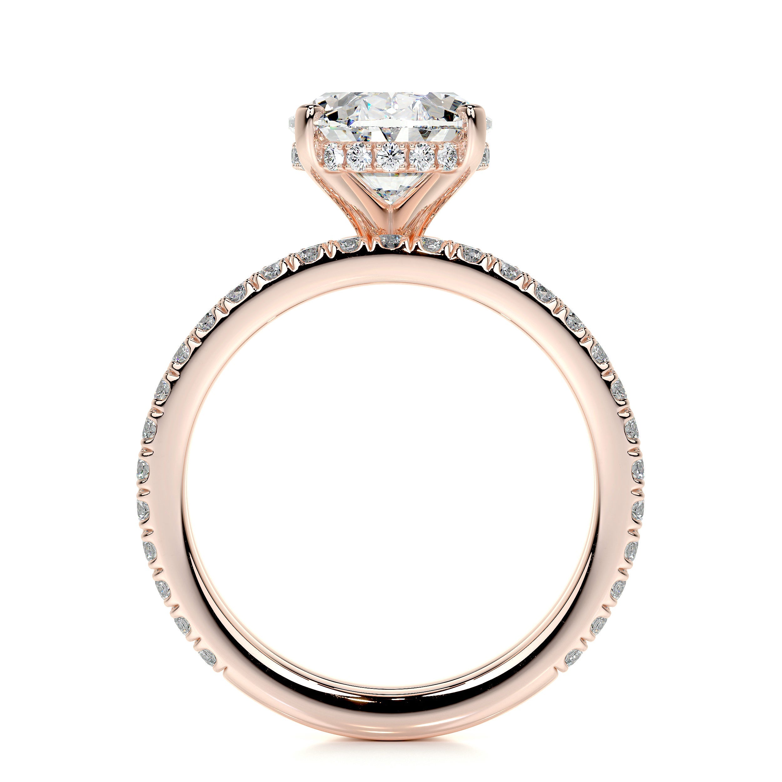 Lucy Lab Grown Diamond Bridal Set   (3.8 Carat) - 14K Rose Gold