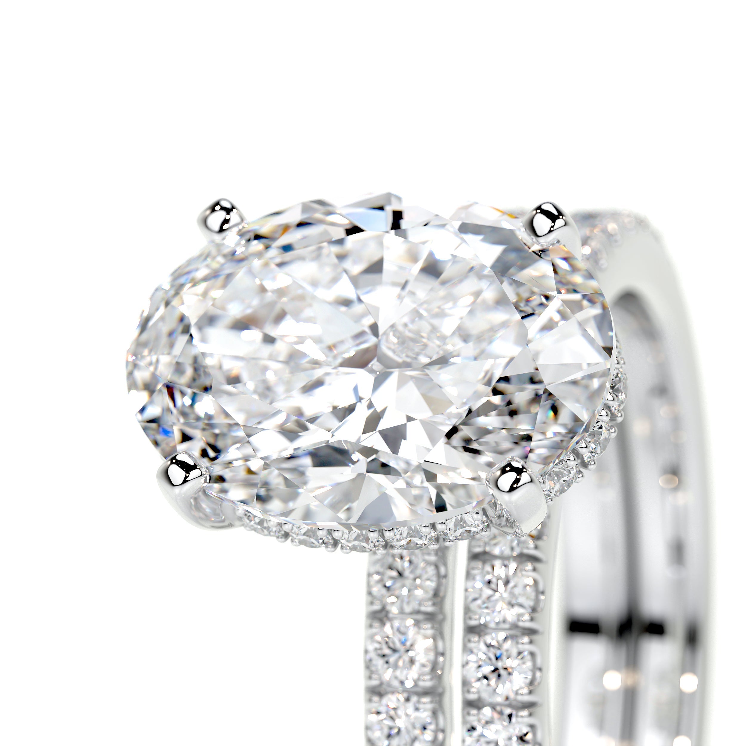 Lucy Lab Grown Diamond Bridal Set   (3.8 Carat) - 14K White Gold