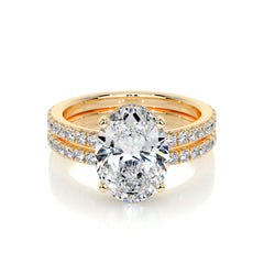 Lucy Lab Grown Diamond Bridal Set - 18K Yellow Gold