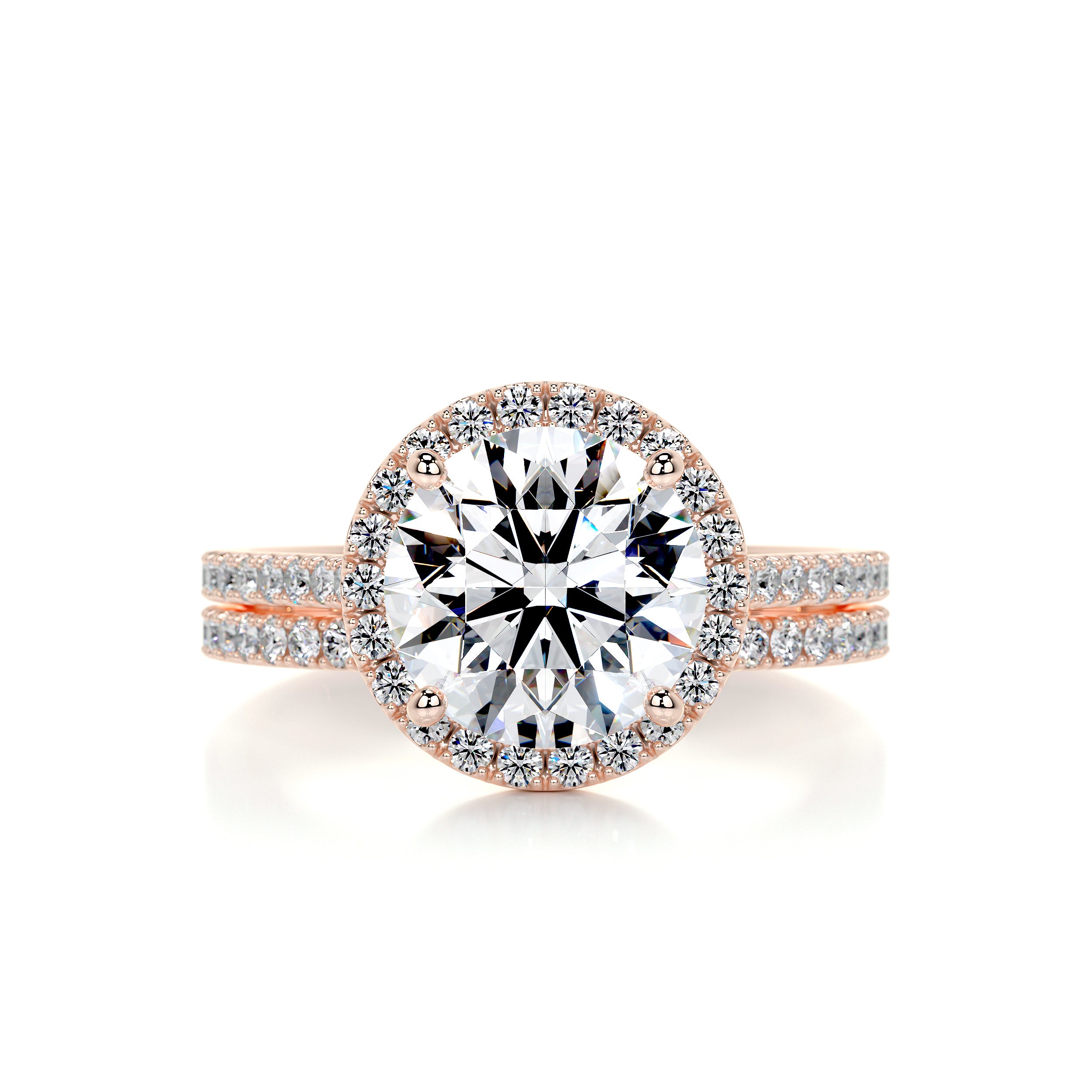 Layla Diamond Bridal Set   (4.75 Carat) -14K Rose Gold